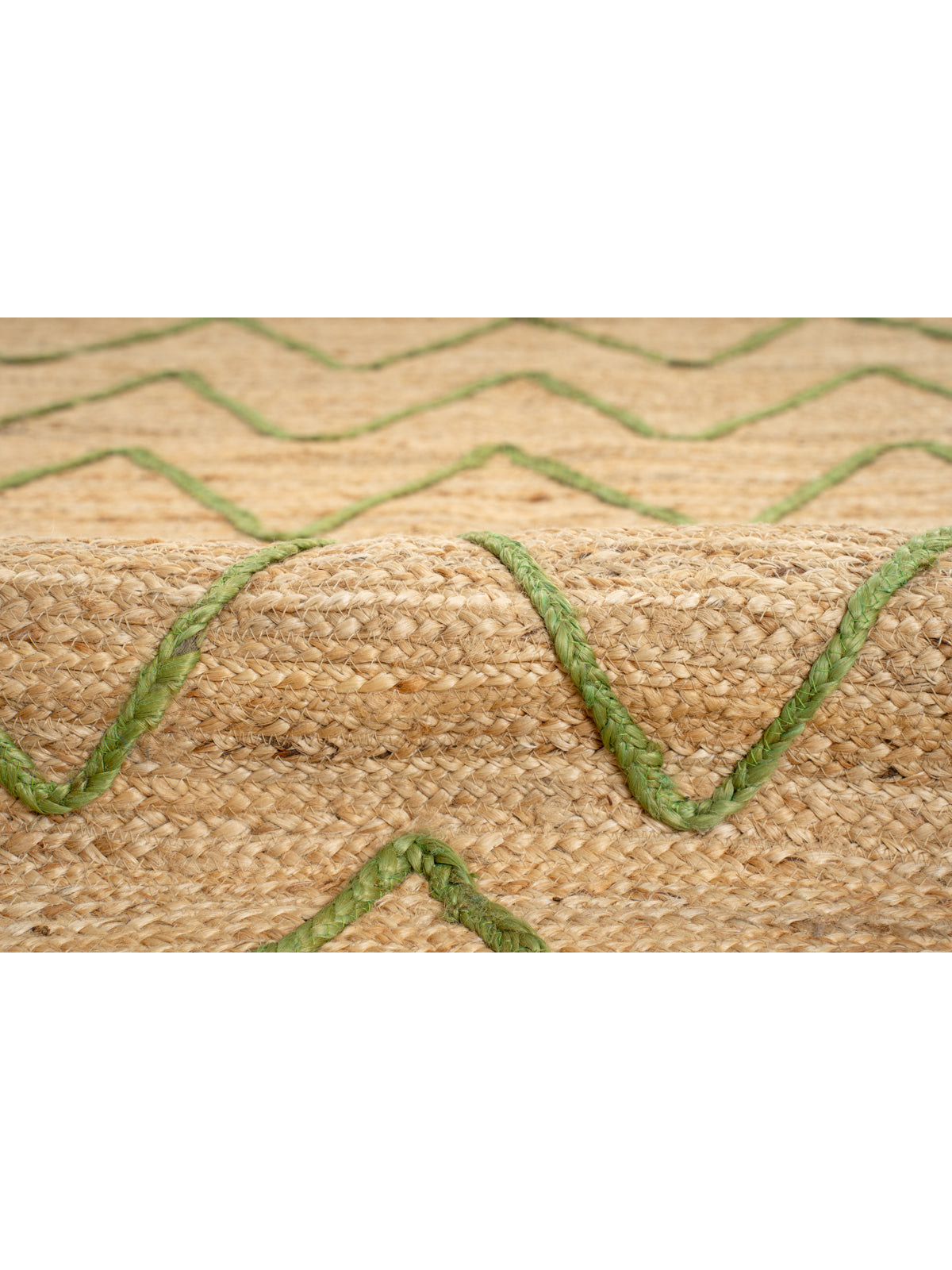 Lagos zig zag braided area rug