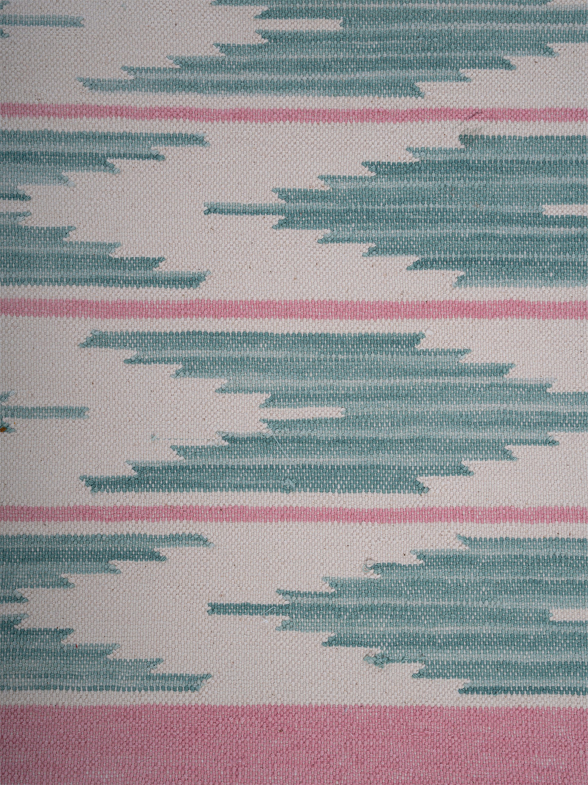 Aqua Ikat Flatweave Rug