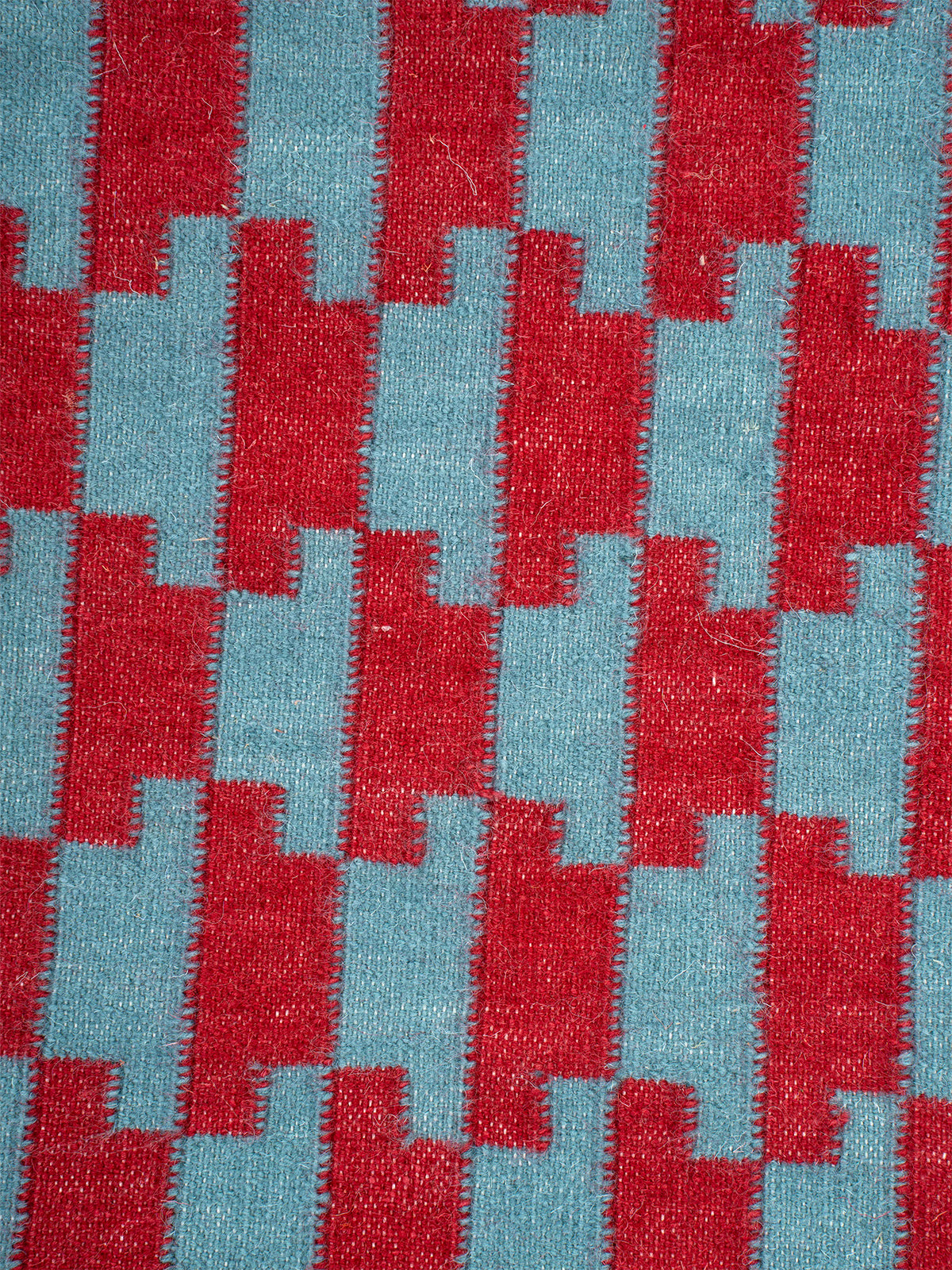 The Woven Lattice Runner - Cobalt & Coral