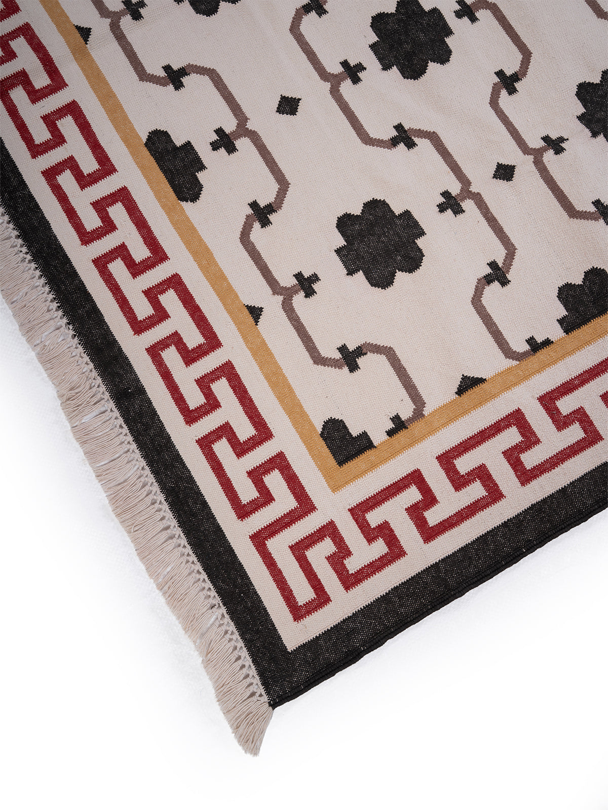 Keyed Rajput Heritage Rug - Scarlet