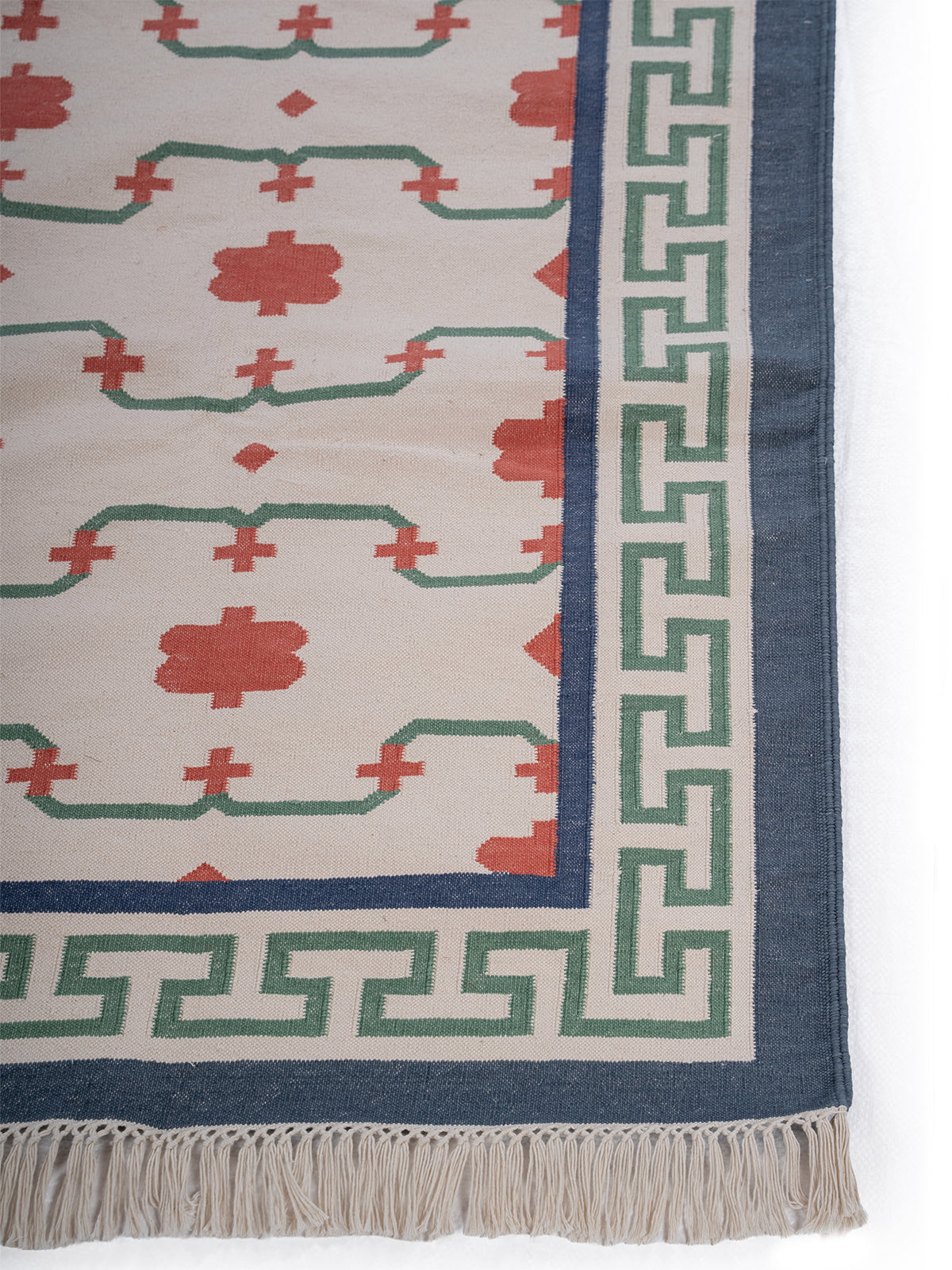 Keyed Rajput Heritage Rug - Navy