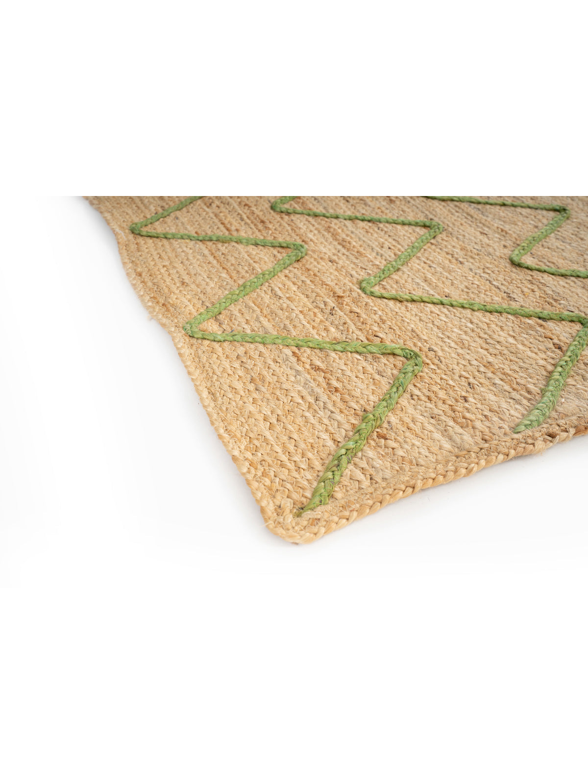 Lagos zig zag braided area rug