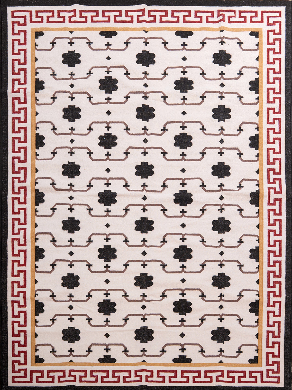 Keyed Rajput Heritage Rug - Scarlet