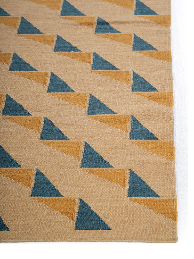 Hand-knotted designer rug made by artisans in India