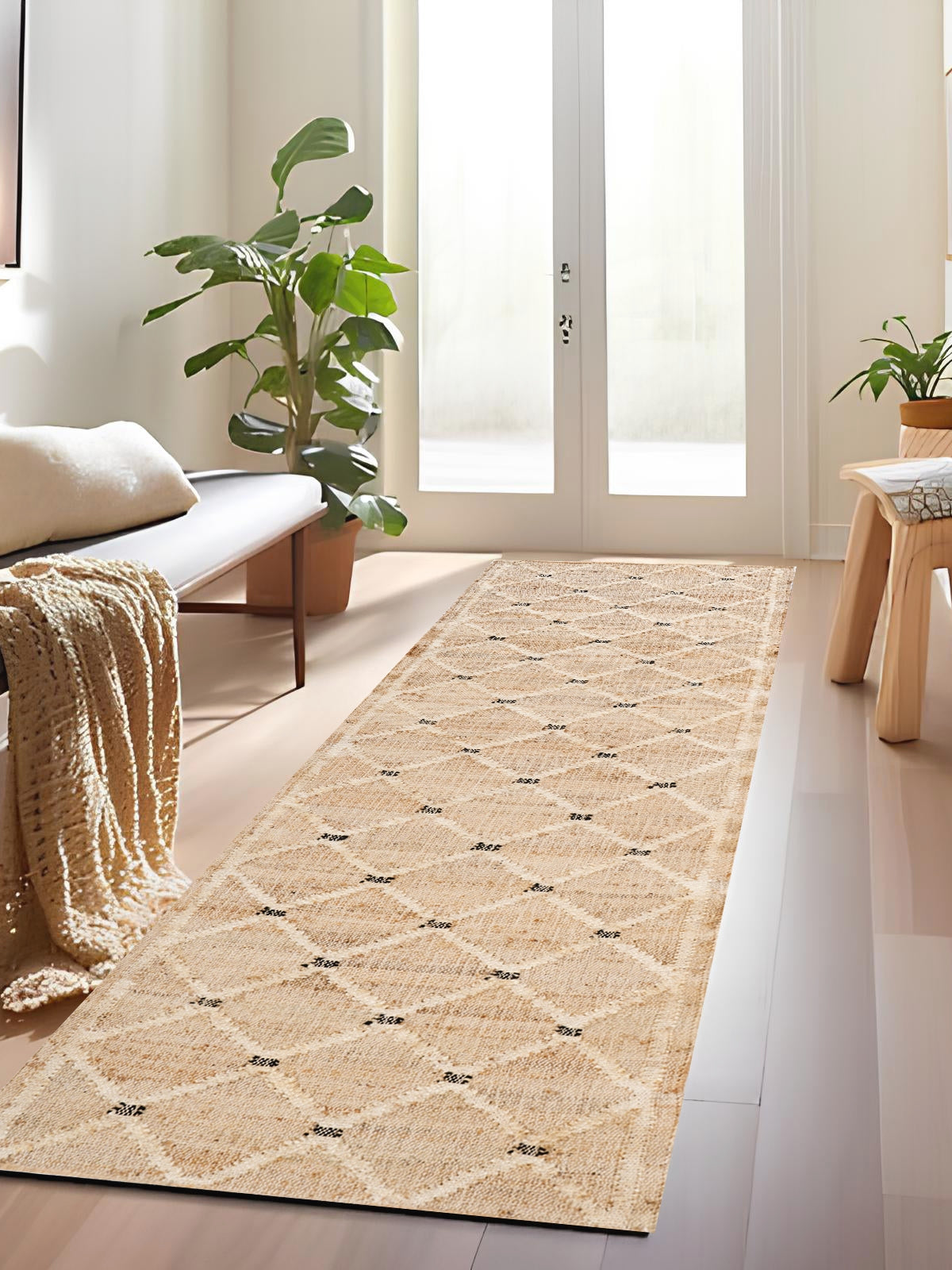 Cairo Artisanal Jute-Cotton Runner