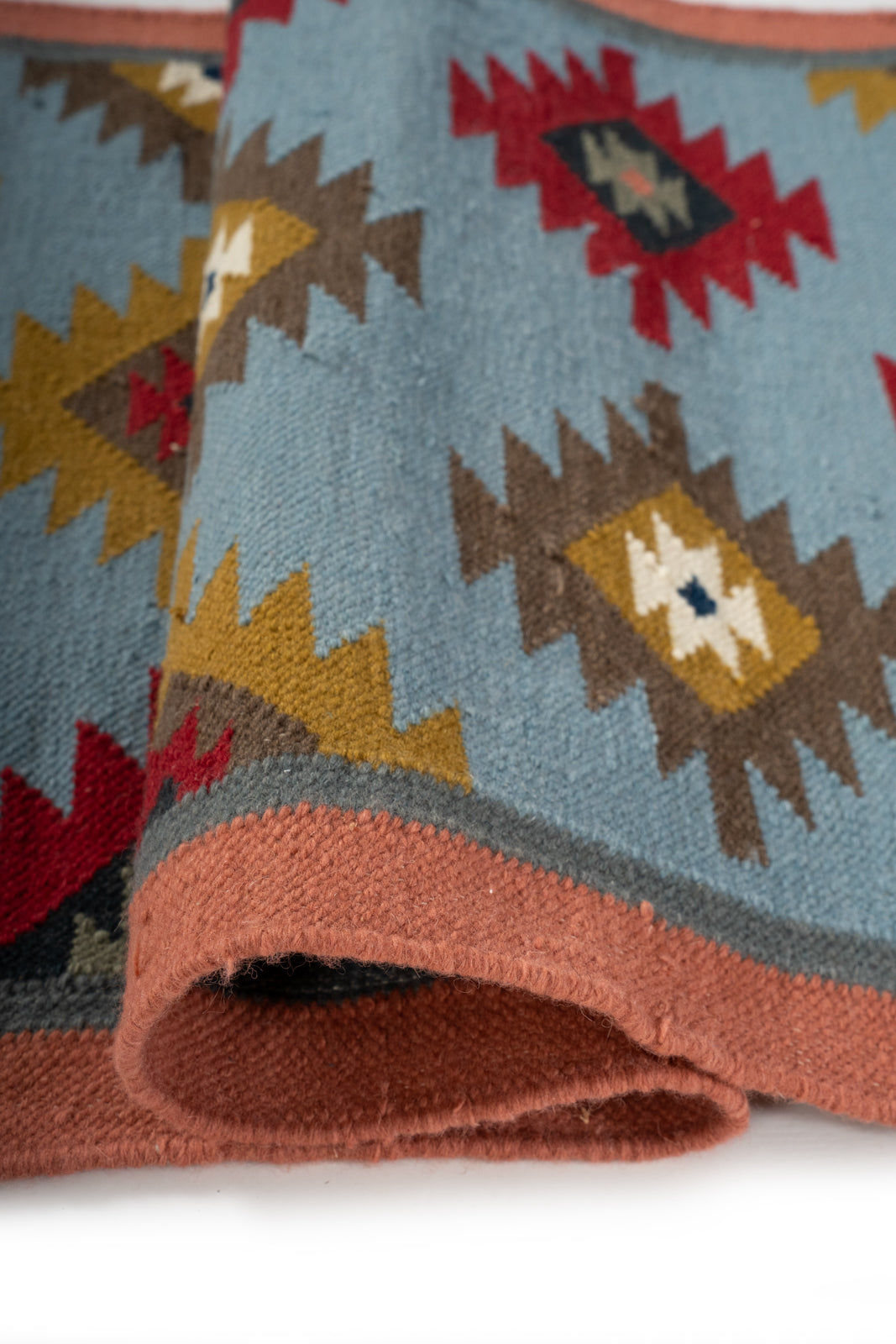 Ajmer Reflection Wool Runner - wool runner laid in a hallway view