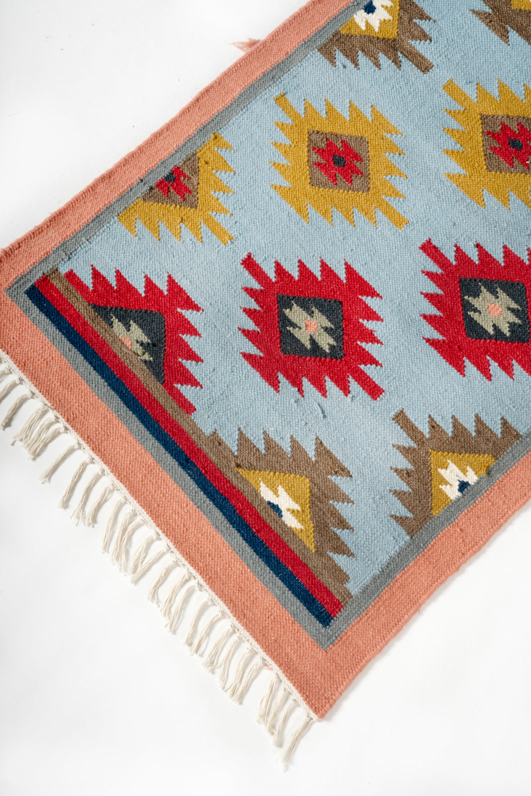 Ajmer Reflection Wool Runner close-up showing the wool weave and traditional surface
