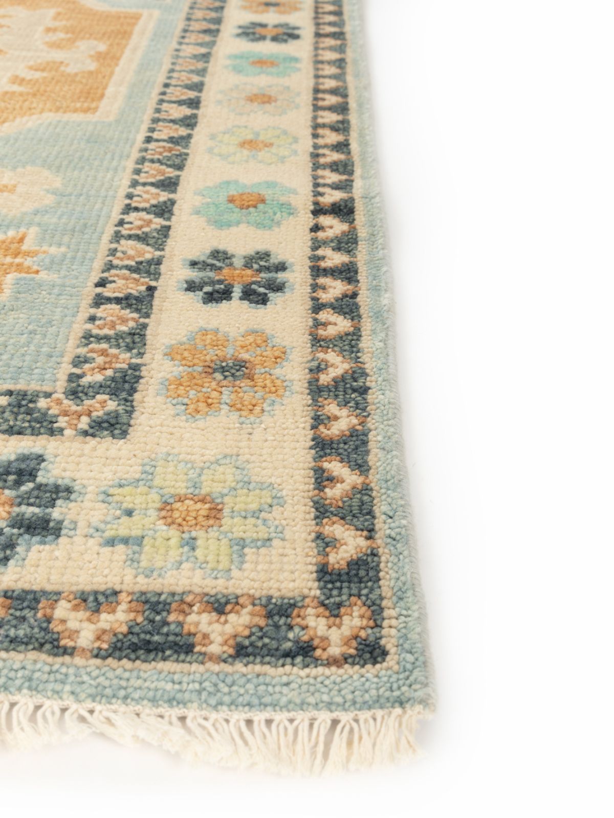 Anatolian Essence Turkish Oushak Rug - additional product view showing the wool rug