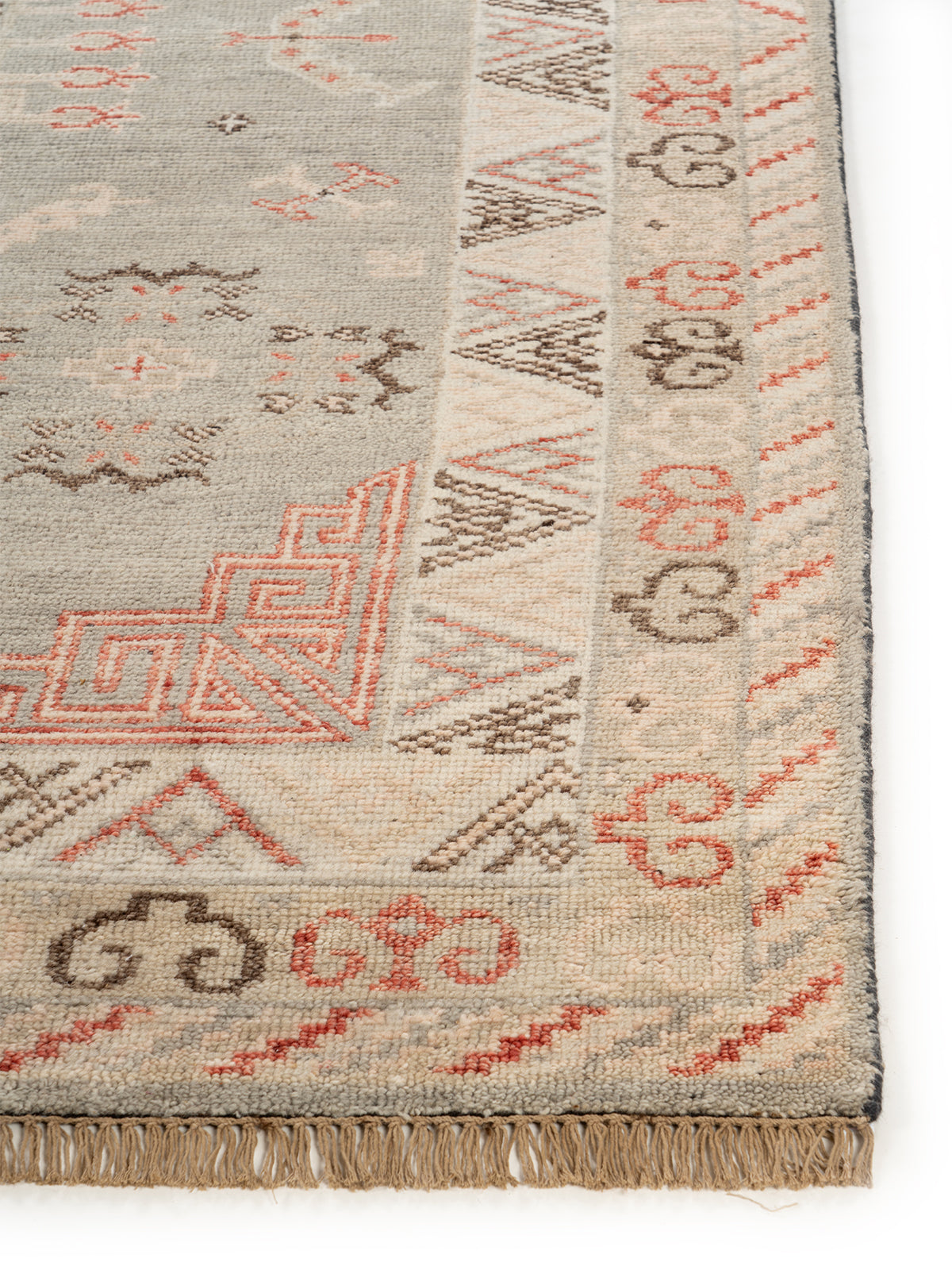 Anatolian Sky Wool Rug handspun wool rug styled in a living room interior