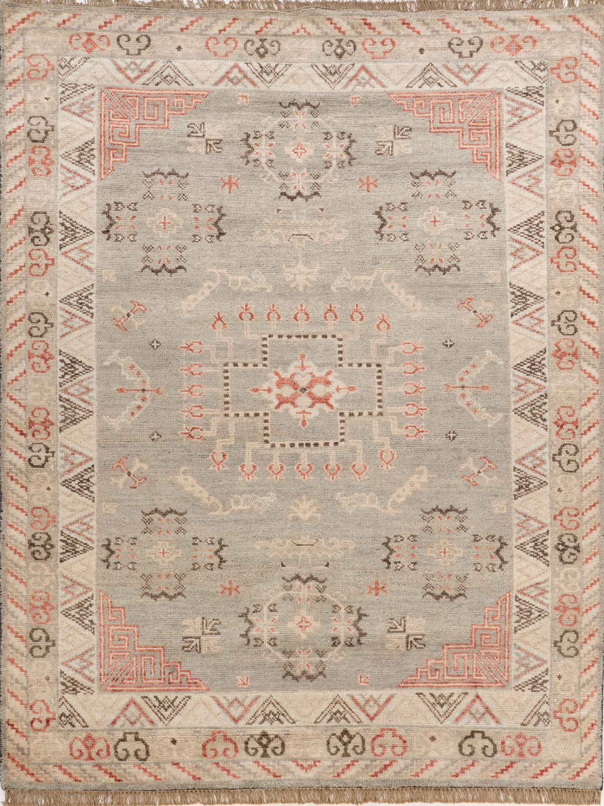 Anatolian Sky Wool Rug handspun wool rug in blue tones