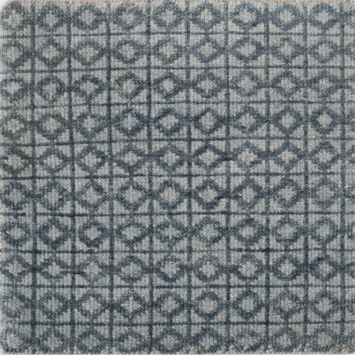 Artisan's Trace : Oxford Mosaic wool rug in multicoloured tones, overhead view