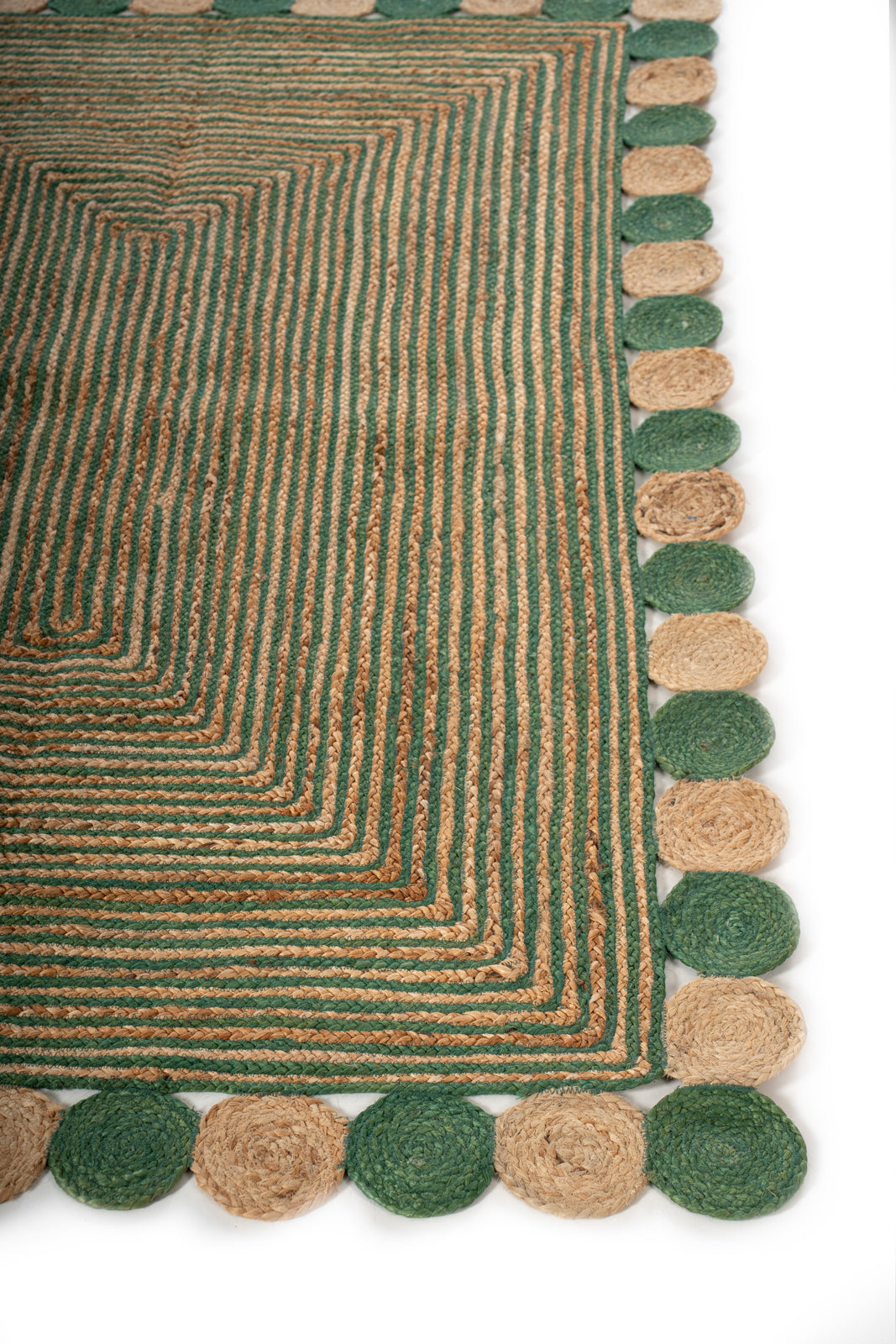 Asaba braided area rug cotton rug styled in a living room interior
