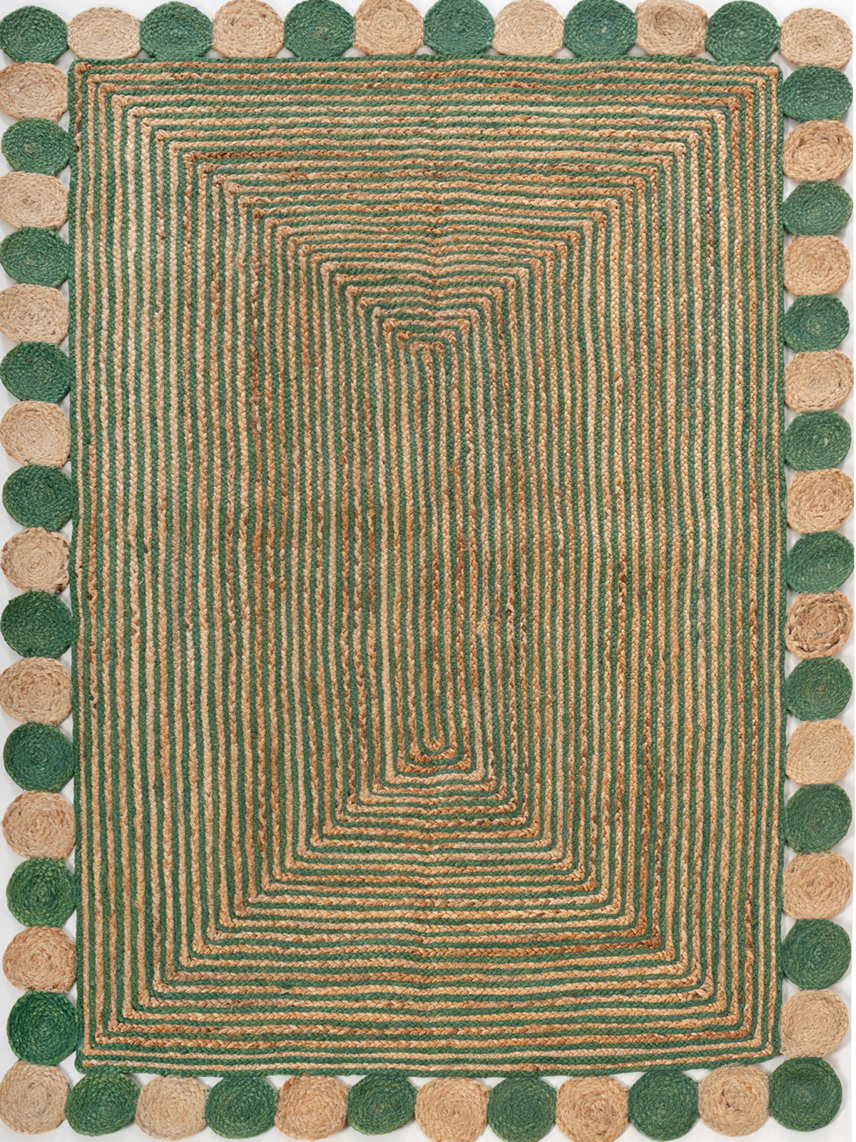 Asaba braided area rug cotton rug in multicoloured tones