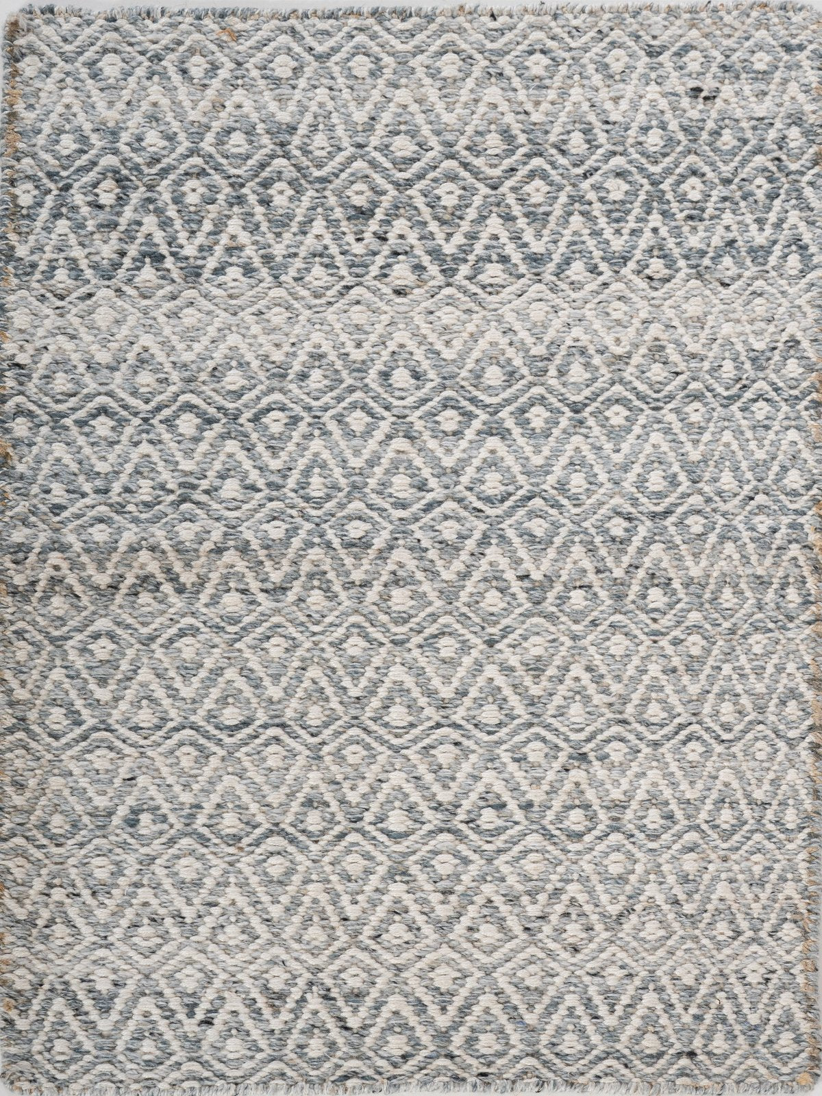 Ashen Diamond Wool Rug wool rug in grey tones