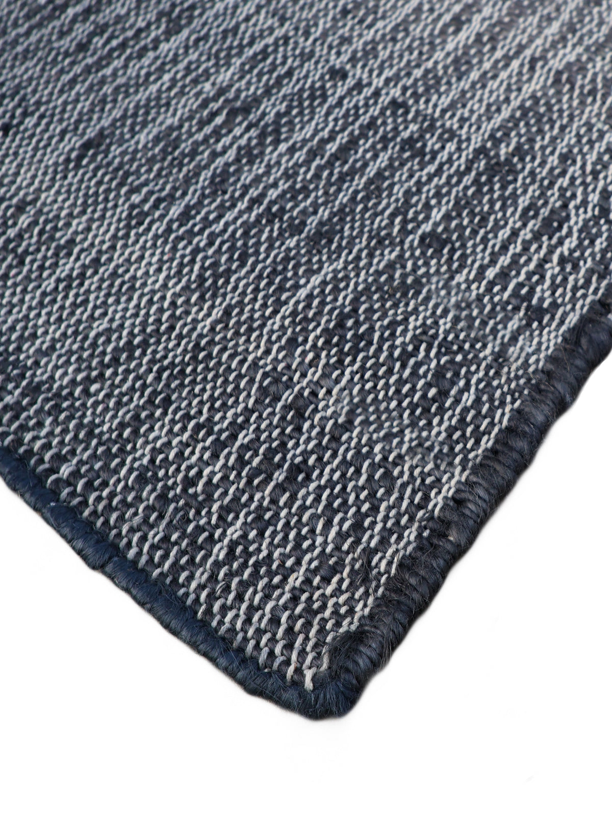 Aurora Cotton Jute Rug-Charcoal cross-hatched pattern detail in cotton-jute