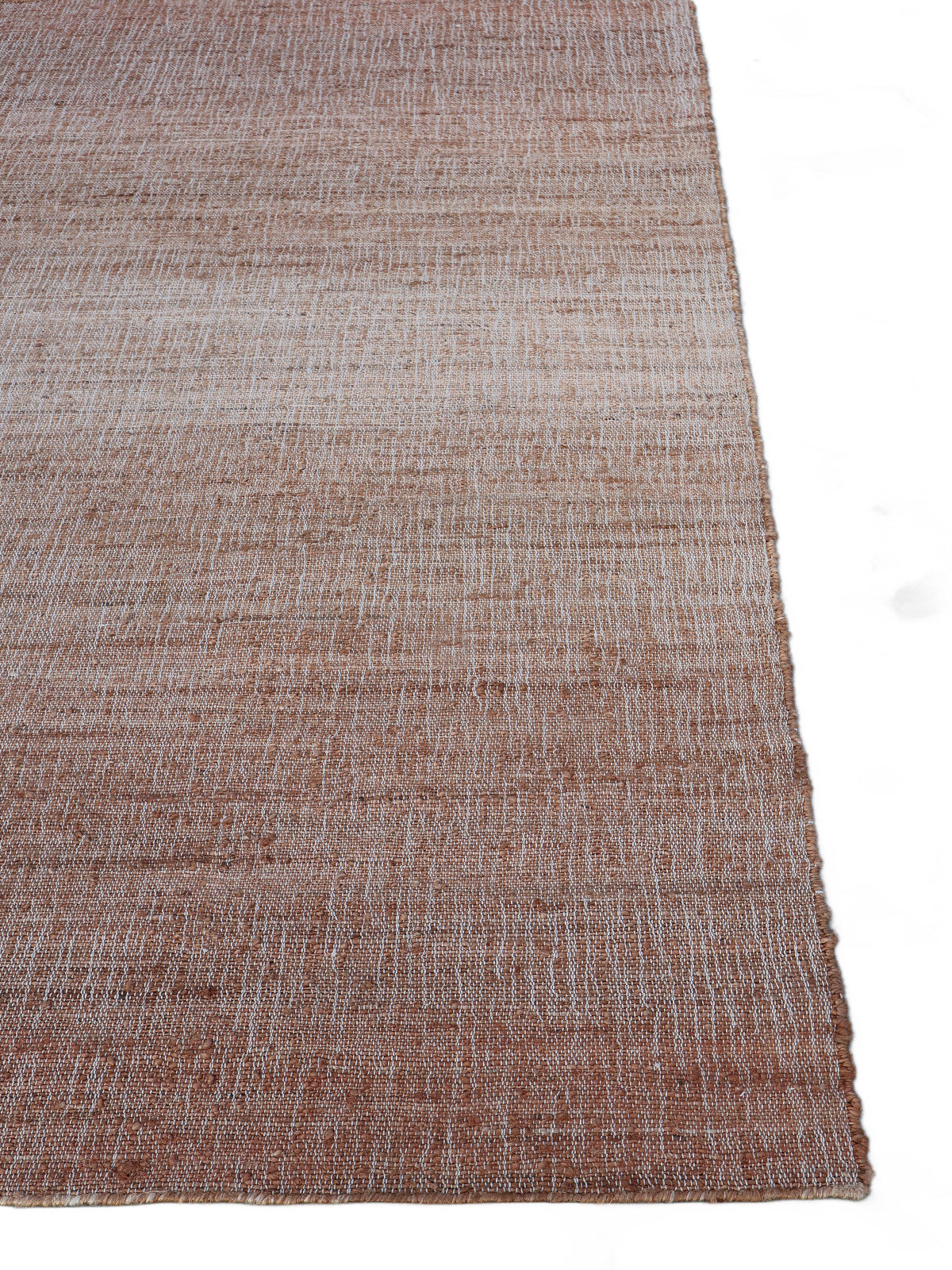 Aurora Cotton Jute Rug-Peach close-up weave detail showing the cotton-jute surface