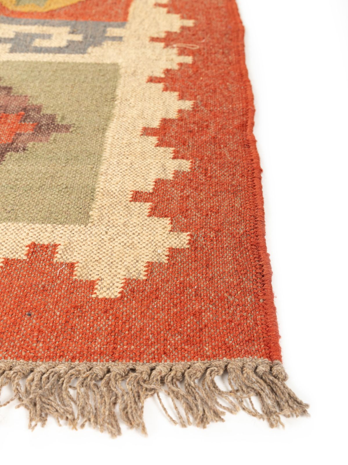 Autumn whisper Kilim Rug - additional product view showing the cotton rug