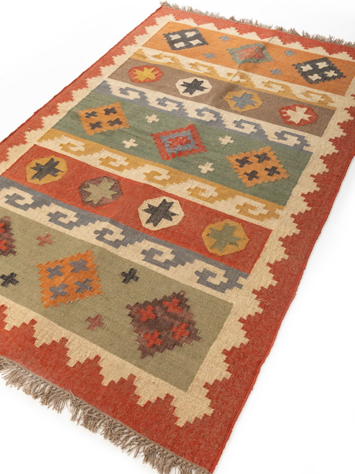 Autumn whisper Kilim Rug - additional product view showing the cotton rug