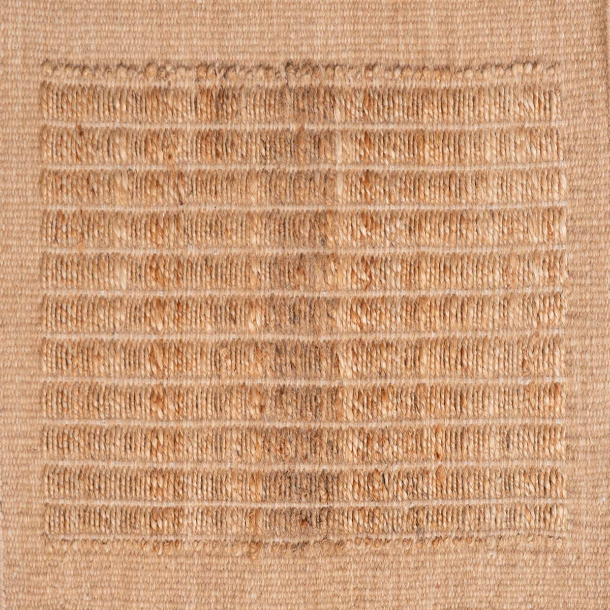 Bastion : Harvest Frame wool-jute rug in brown tones, overhead view