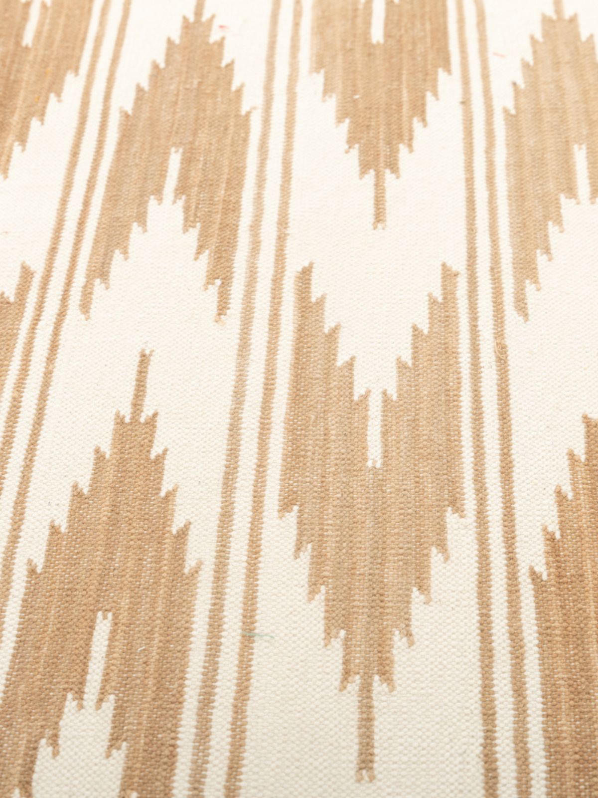 Beige Mist Ikat Dreams Rug - additional product view showing the cotton rug