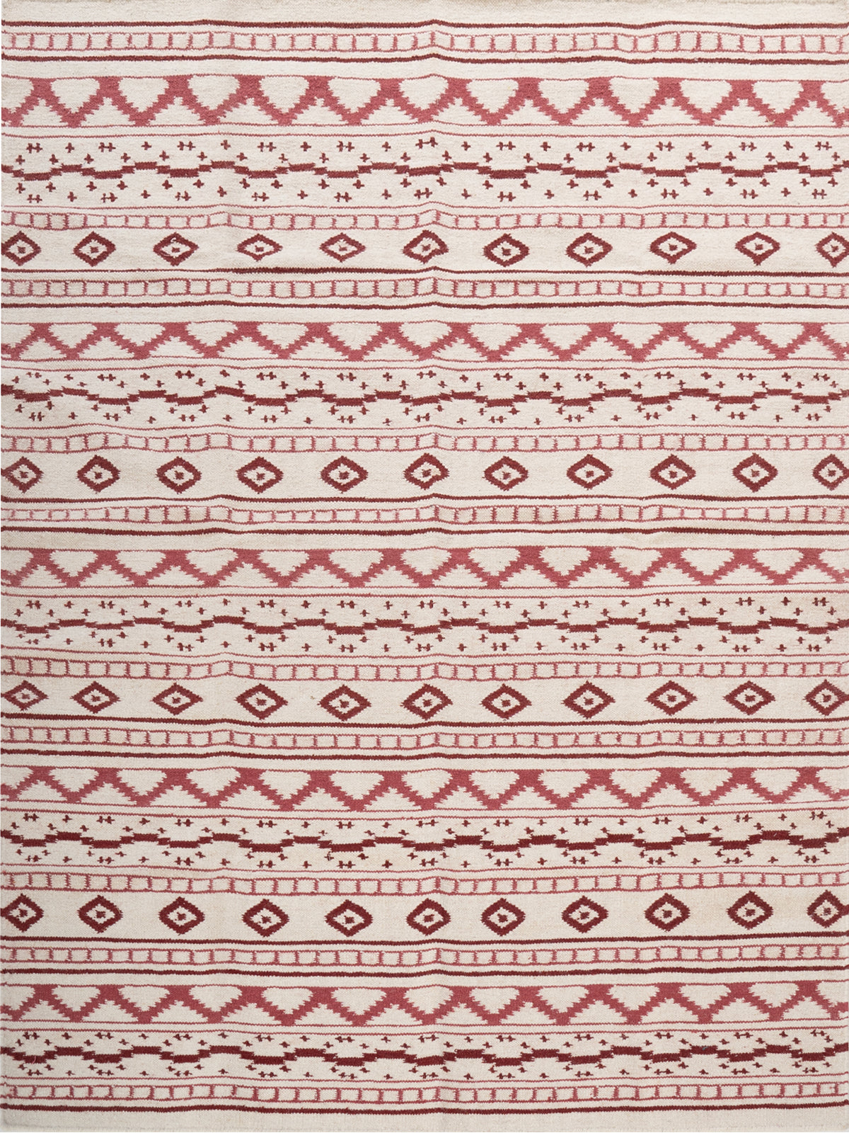 Bhuj Crimson Weave Rug wool rug in red tones