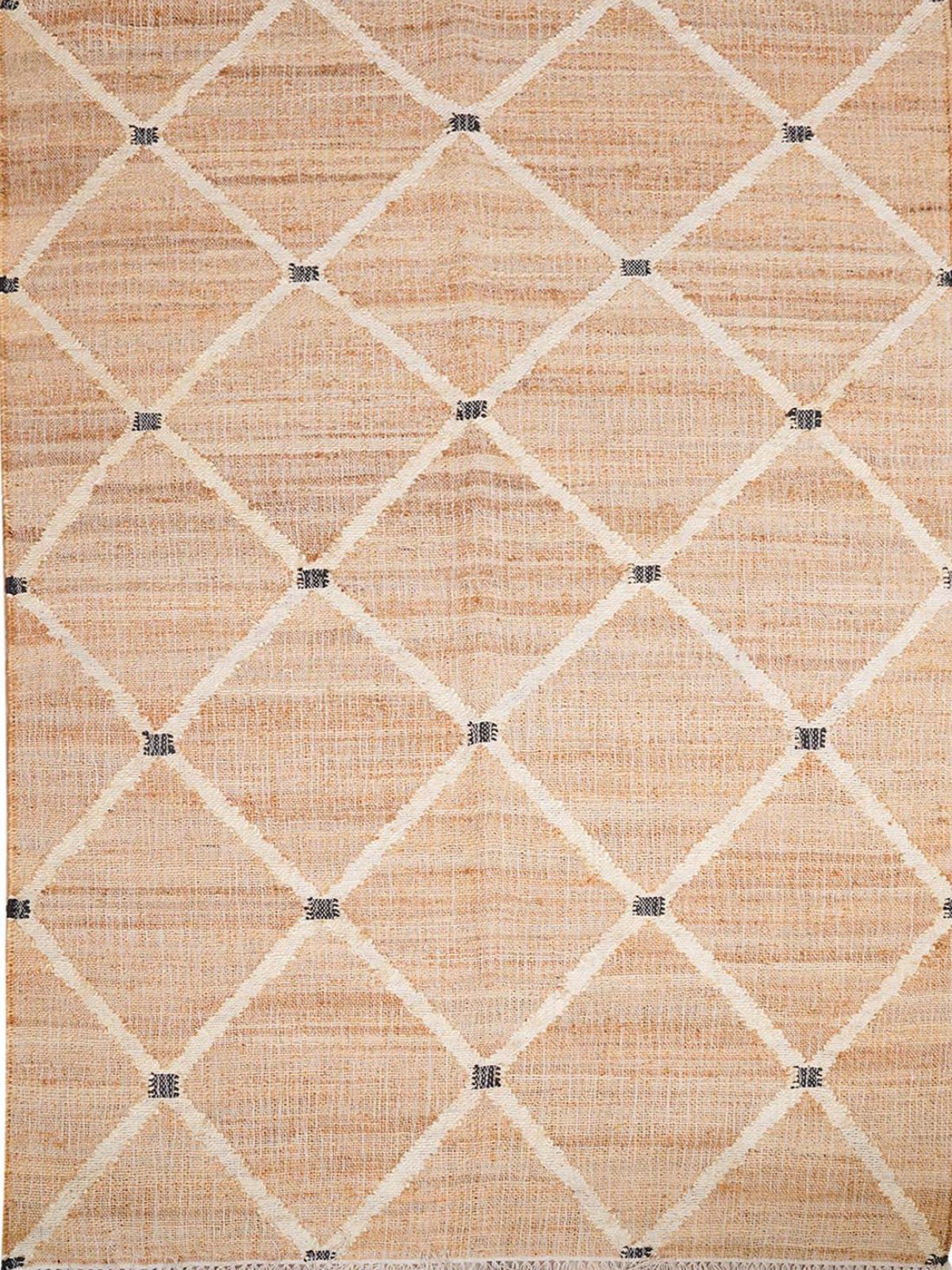 Black & White Natural Diamond Rug jute rug in natural tones