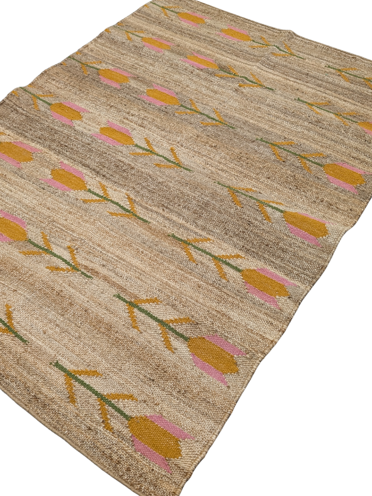 Blooming Prairie cotton rug styled in a living room interior