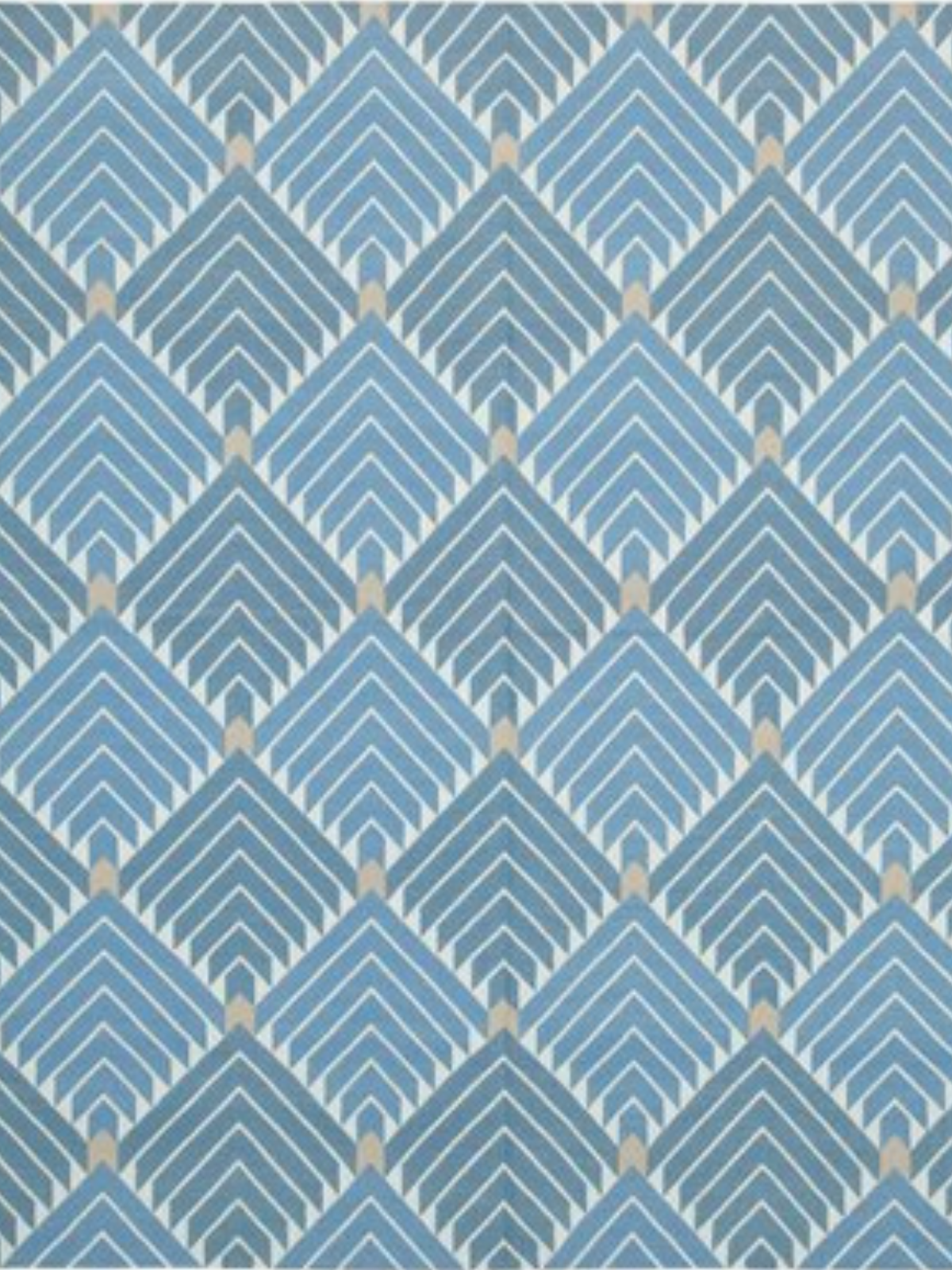 Blue Horizon Arrow Rug cotton rug in blue tones