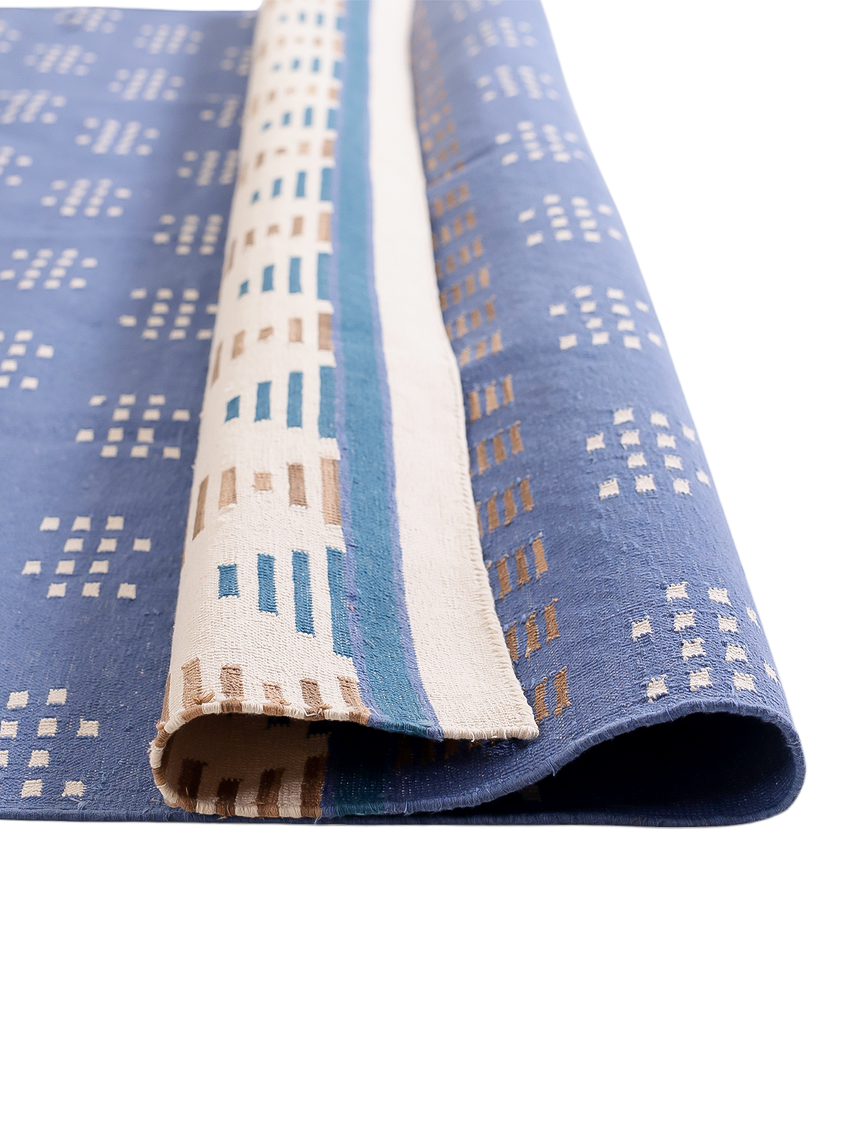 Bluecroft Cotton Flatweave Rug - texture detail showing cotton surface