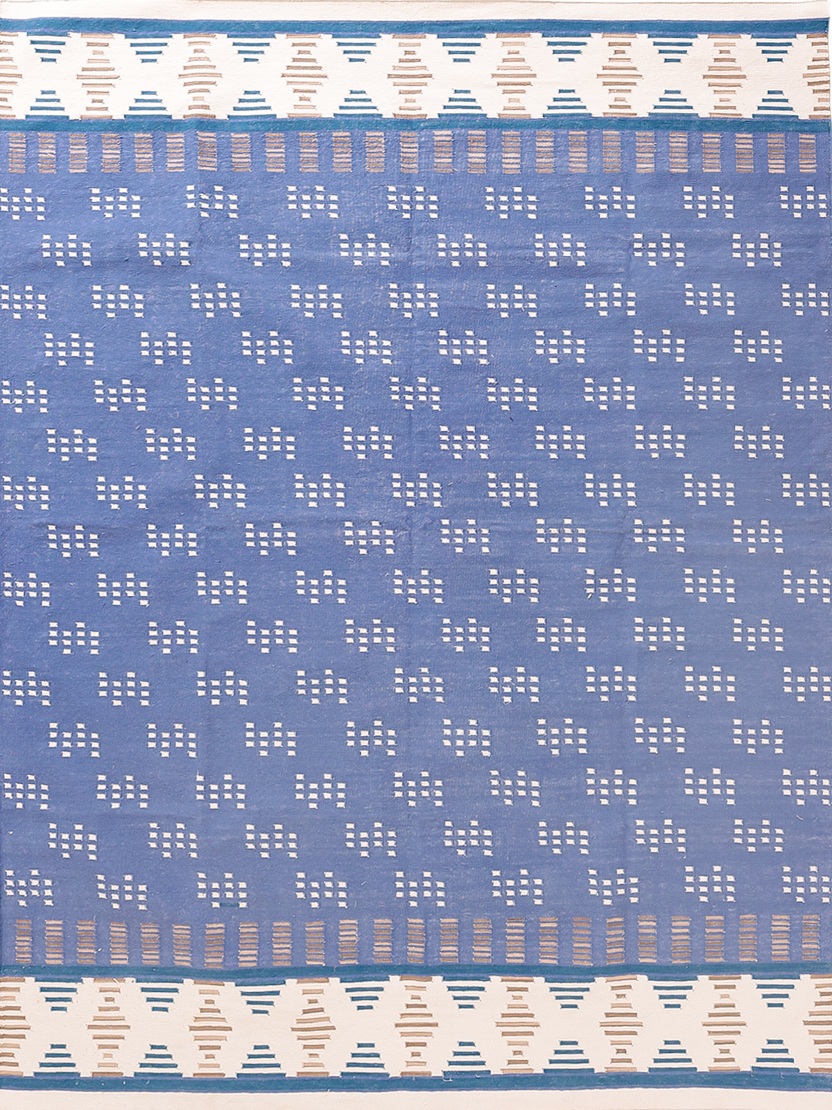 Bluecroft Cotton Flatweave Rug cotton rug in blue tones