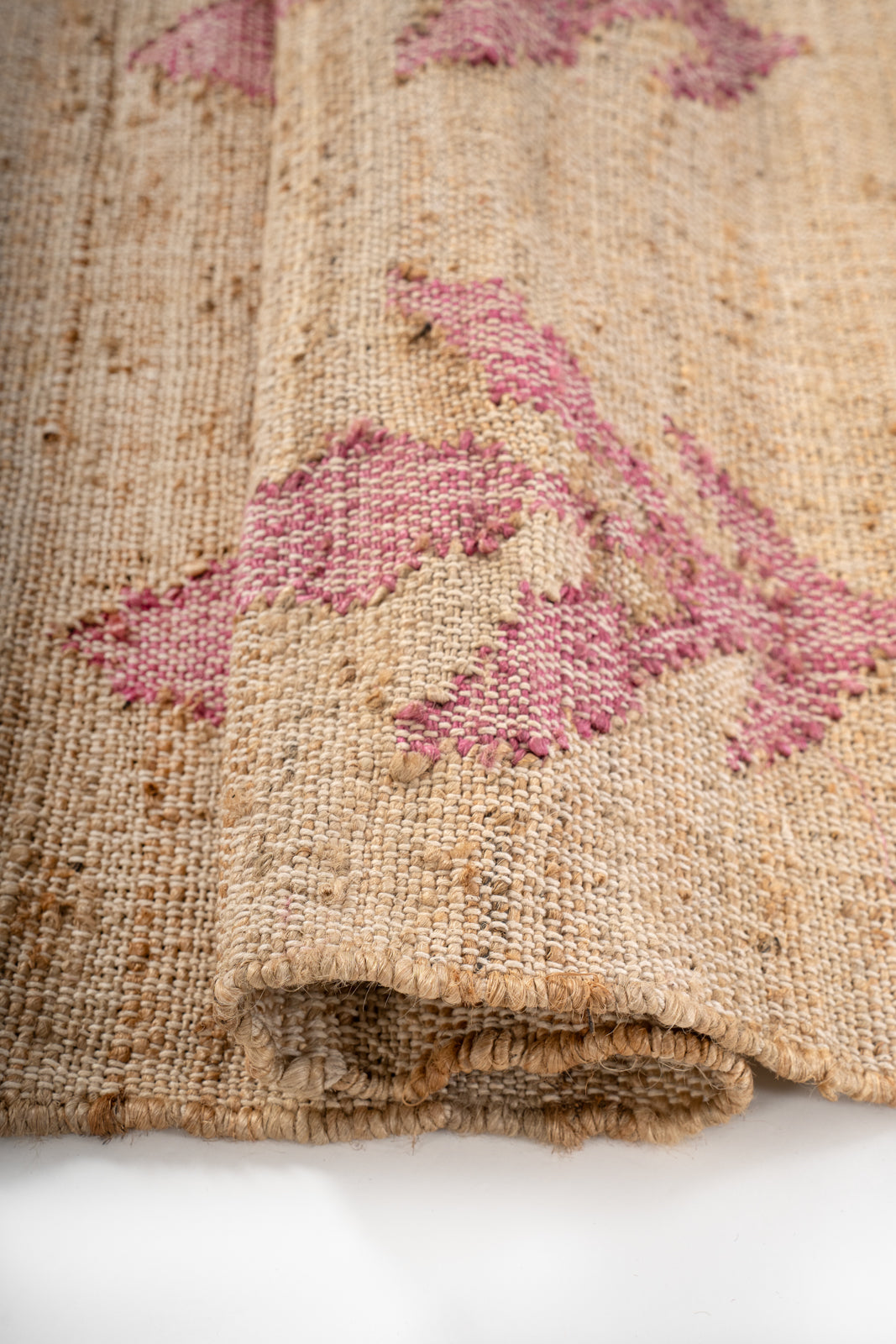 Blush Garden Jute Rug - additional product view showing the jute rug
