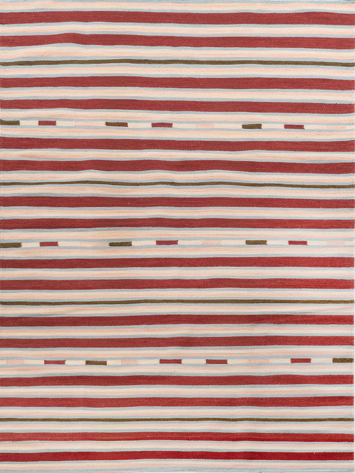 Bohemian Dash Stripe Rug wool rug in multicoloured tones