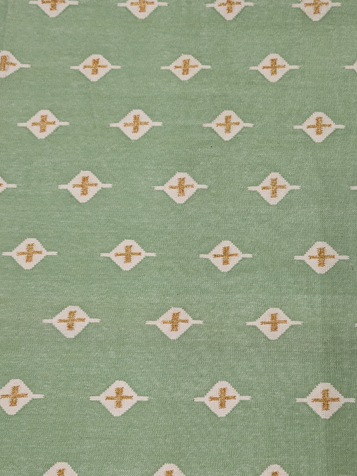 Botanic Bliss Flatweave close-up showing the cotton pile and floral motif