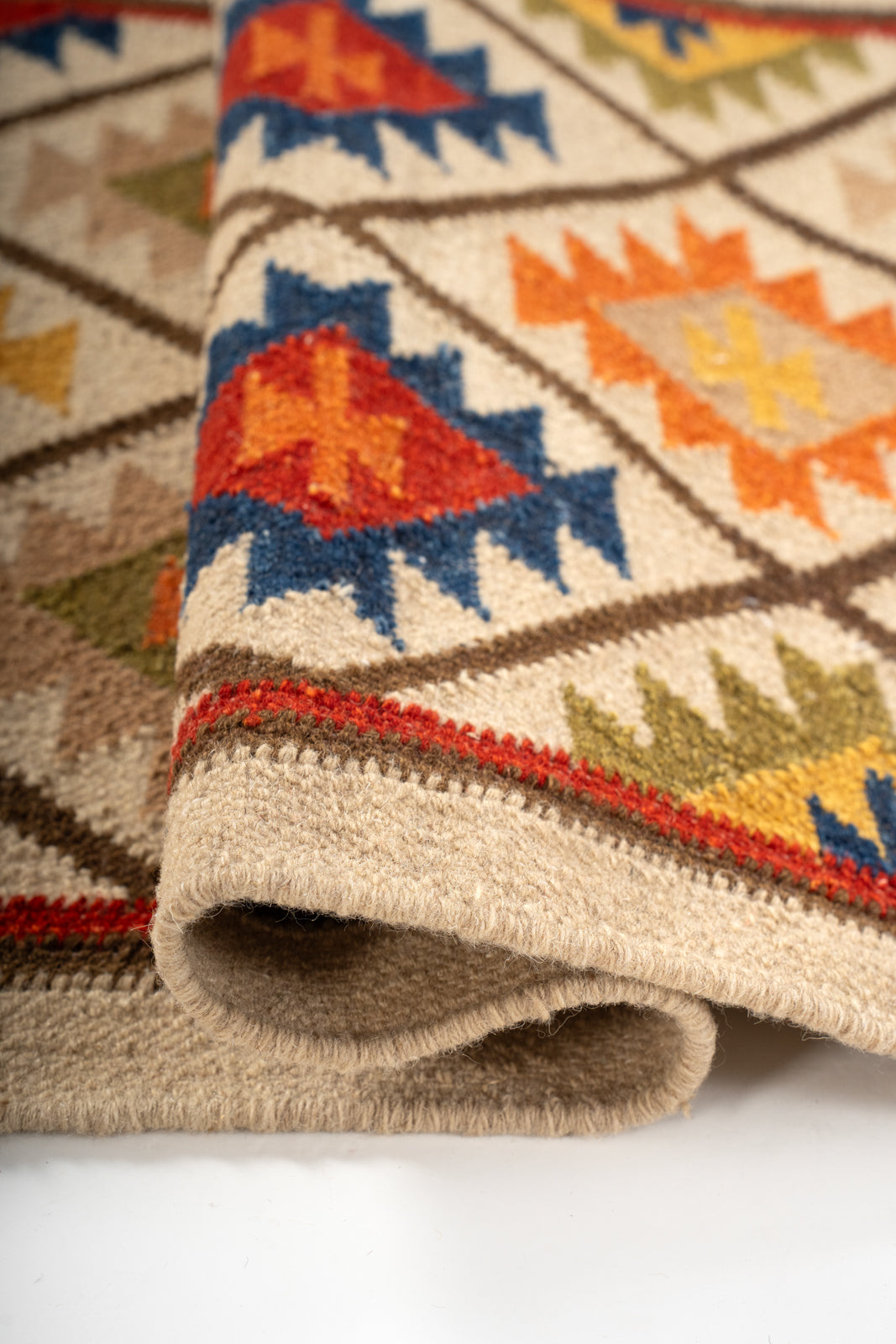 Bundi Cascade Wool Runner - wool runner laid in a hallway view
