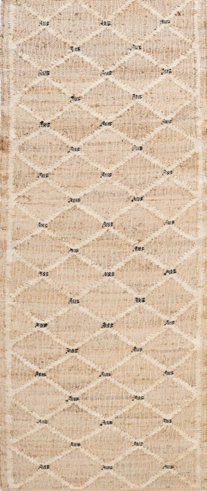 Cairo Artisanal Jute-Cotton Runner in cotton-jute