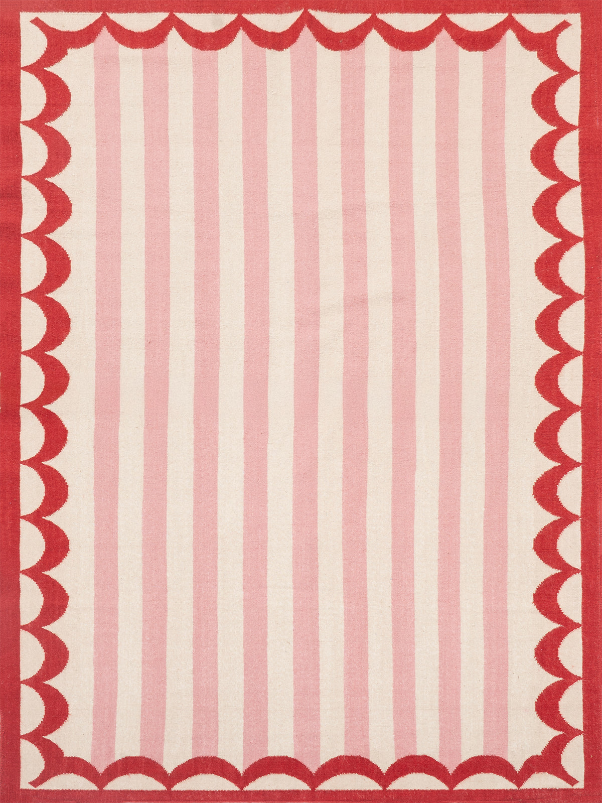 Carousel Stripe Wool Rug wool rug in multicoloured tones