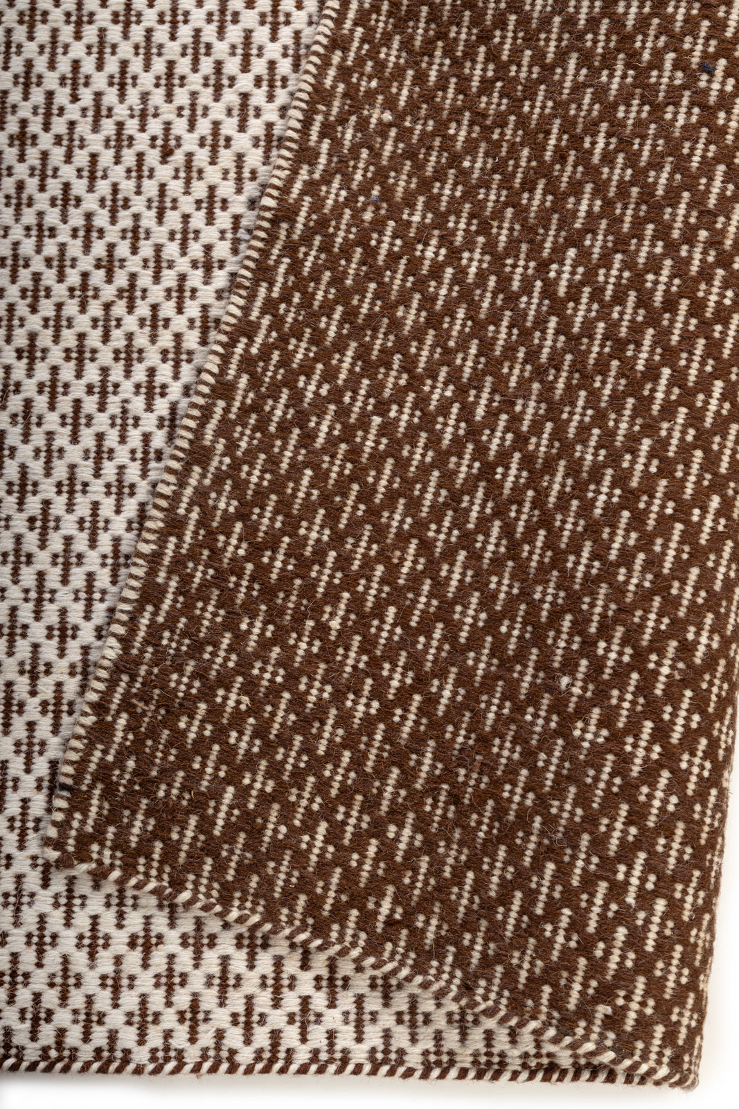 Cedarhue Flatweave detail showing the textured wool surface and finishing