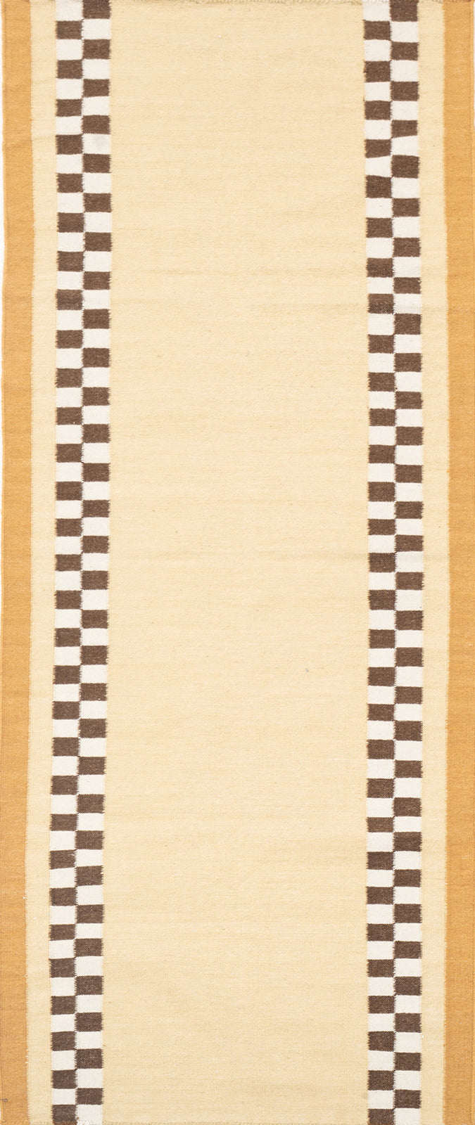Checkerboard Stream Runner-Yellow in cotton
