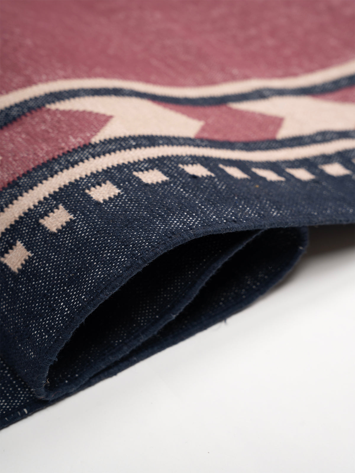 Cherry Moor Runner close-up showing the wool weave and stripes surface