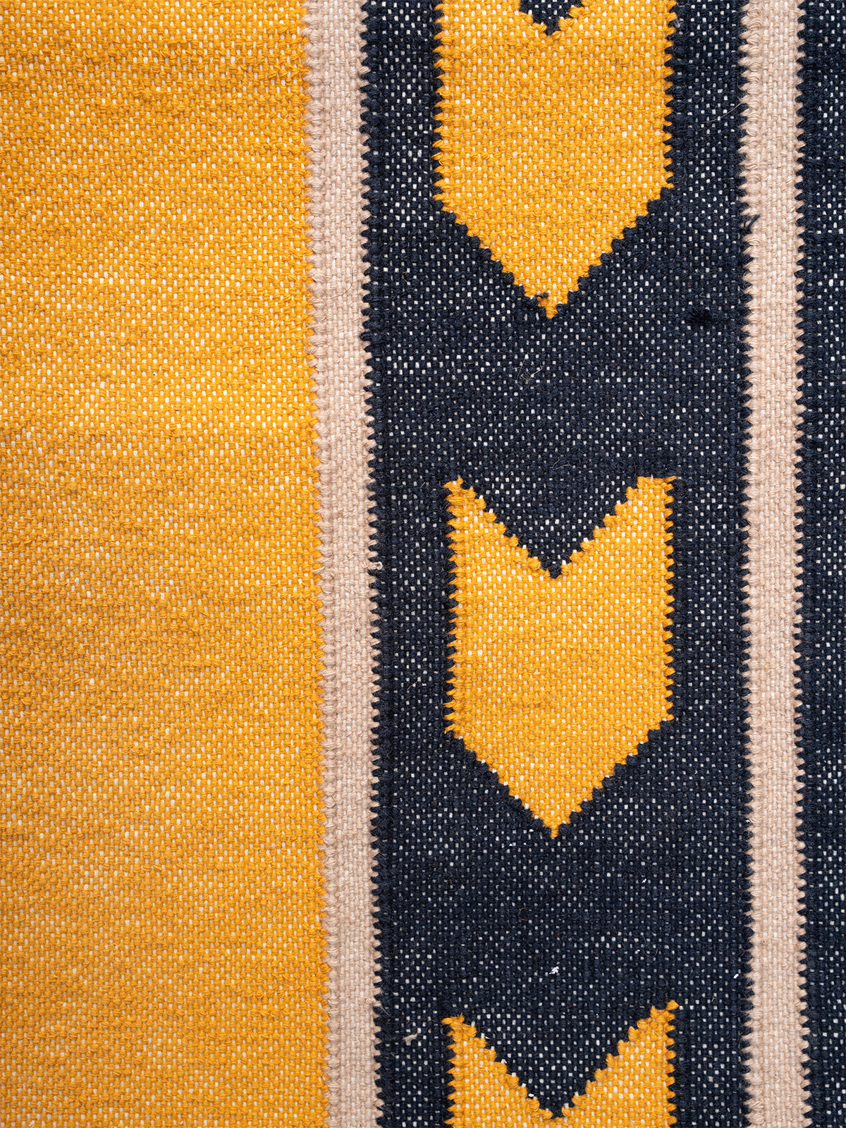 Chrome Moor Runner - cotton runner laid in a hallway view