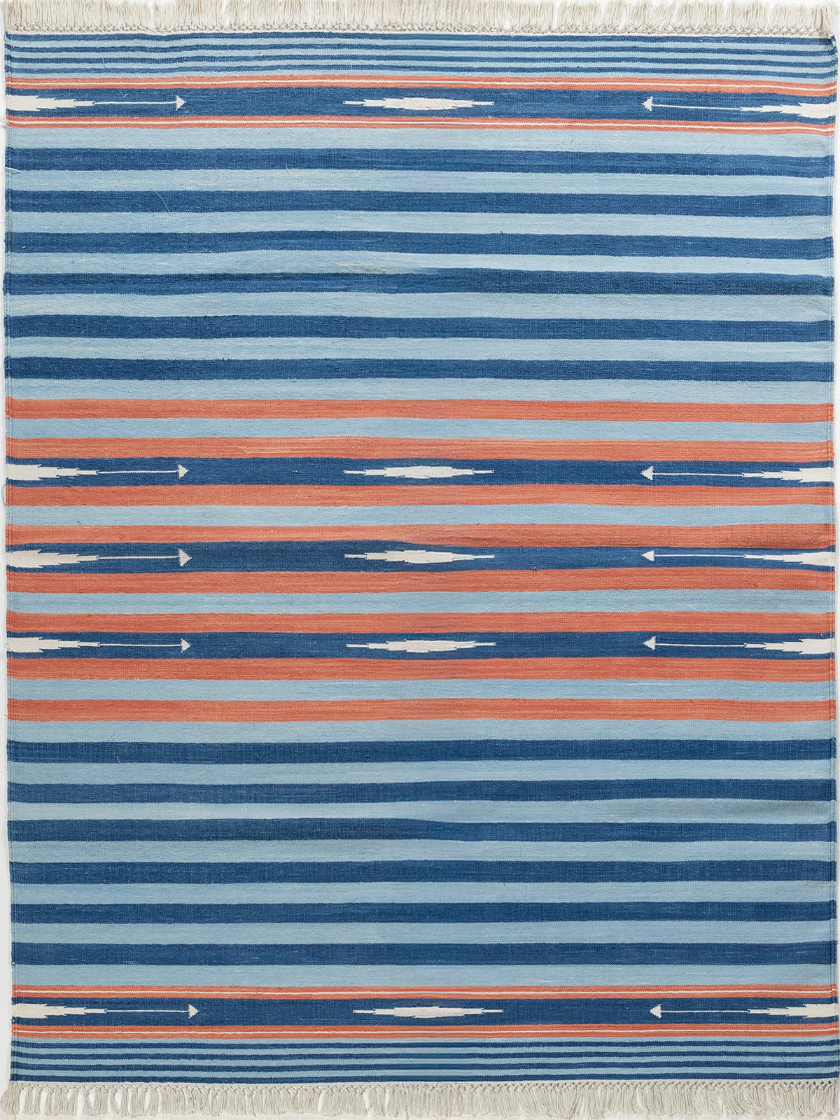 Coastal Stride Rug cotton rug in blue tones
