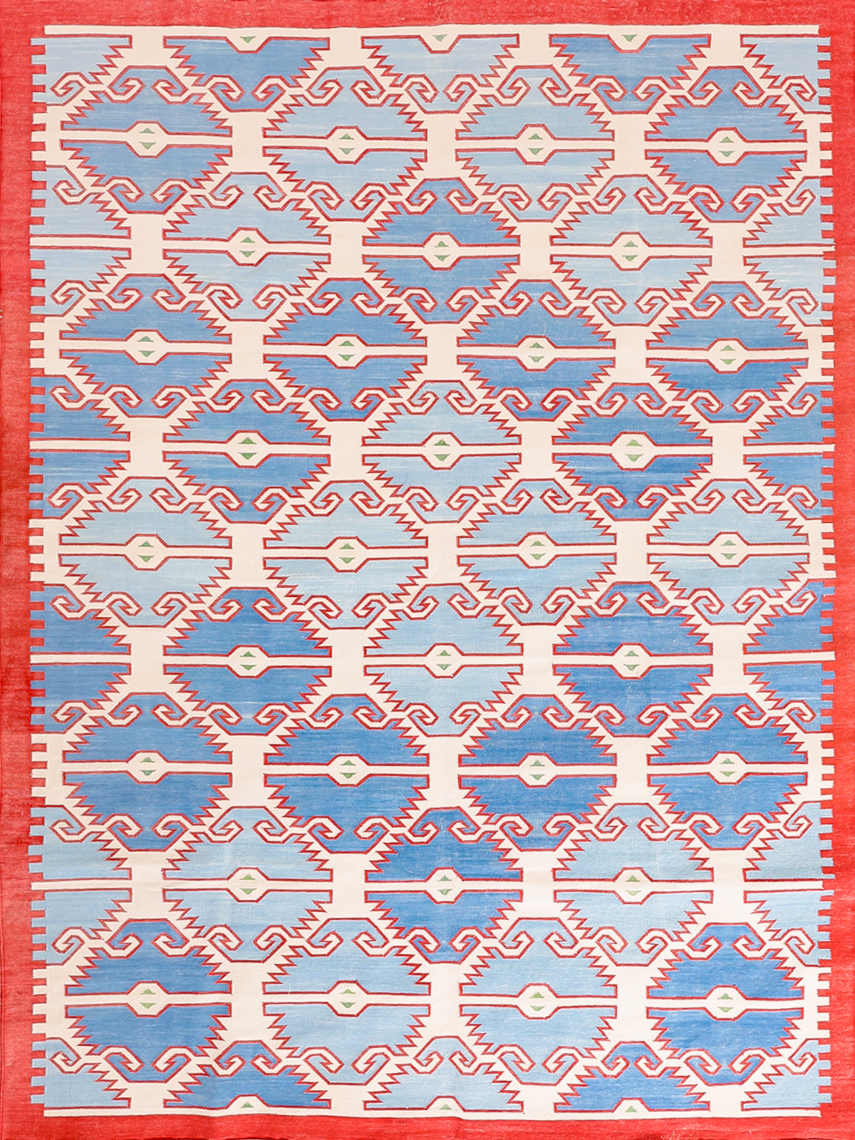 Coral Crest Cotton Flatweave Rug cotton rug in red tones