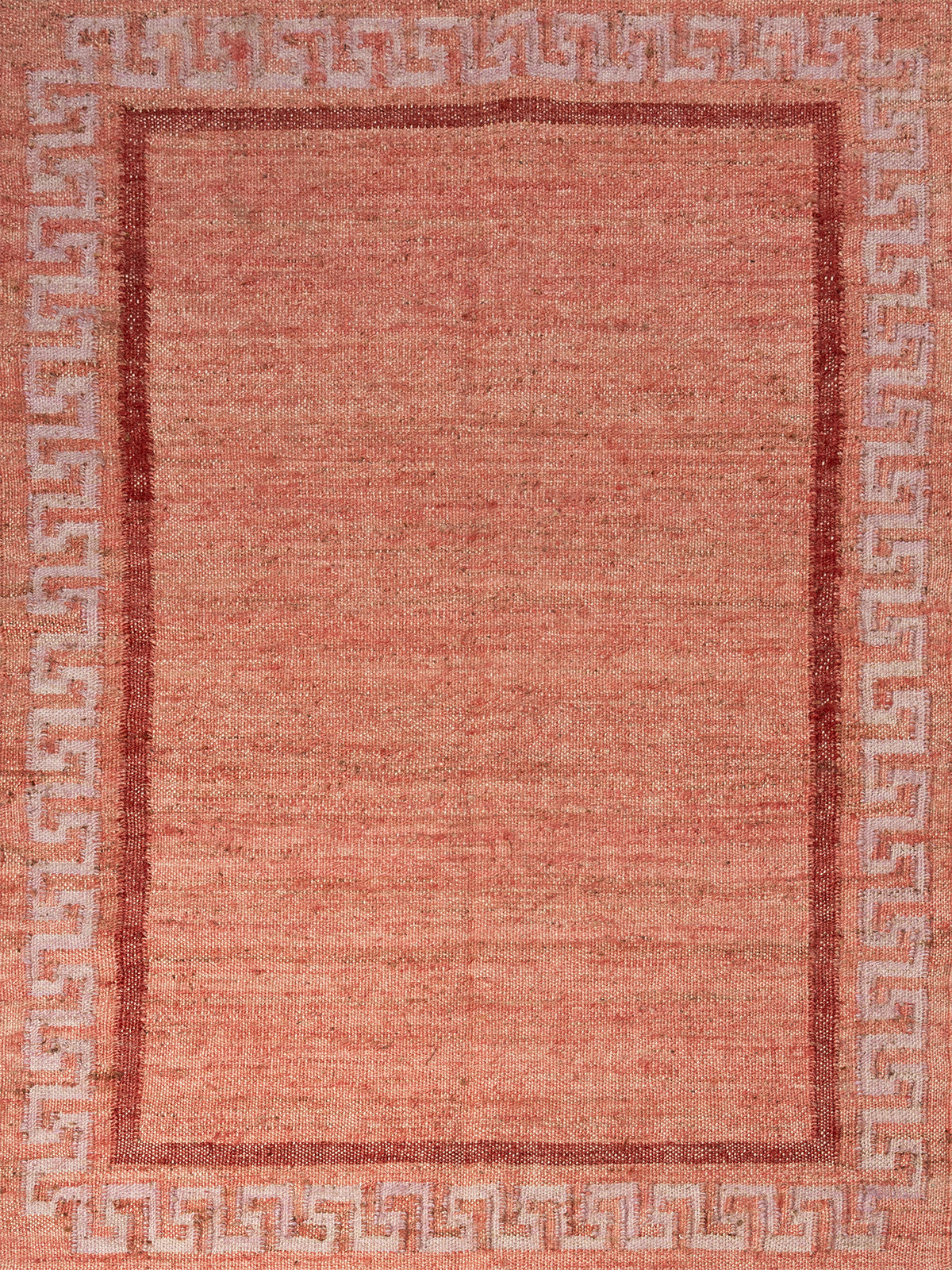 Coral Maze Jute Rug jute rug in red tones