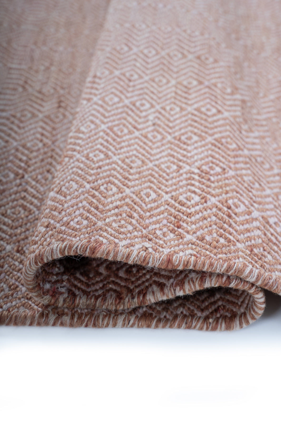 Crimson Cascade handloom rug - additional product view showing the wool rug