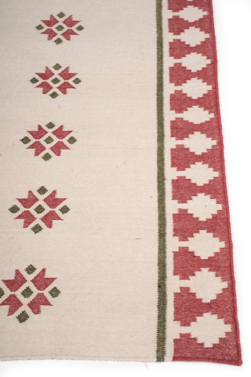 Crimson Crossroads - additional product view showing the wool rug