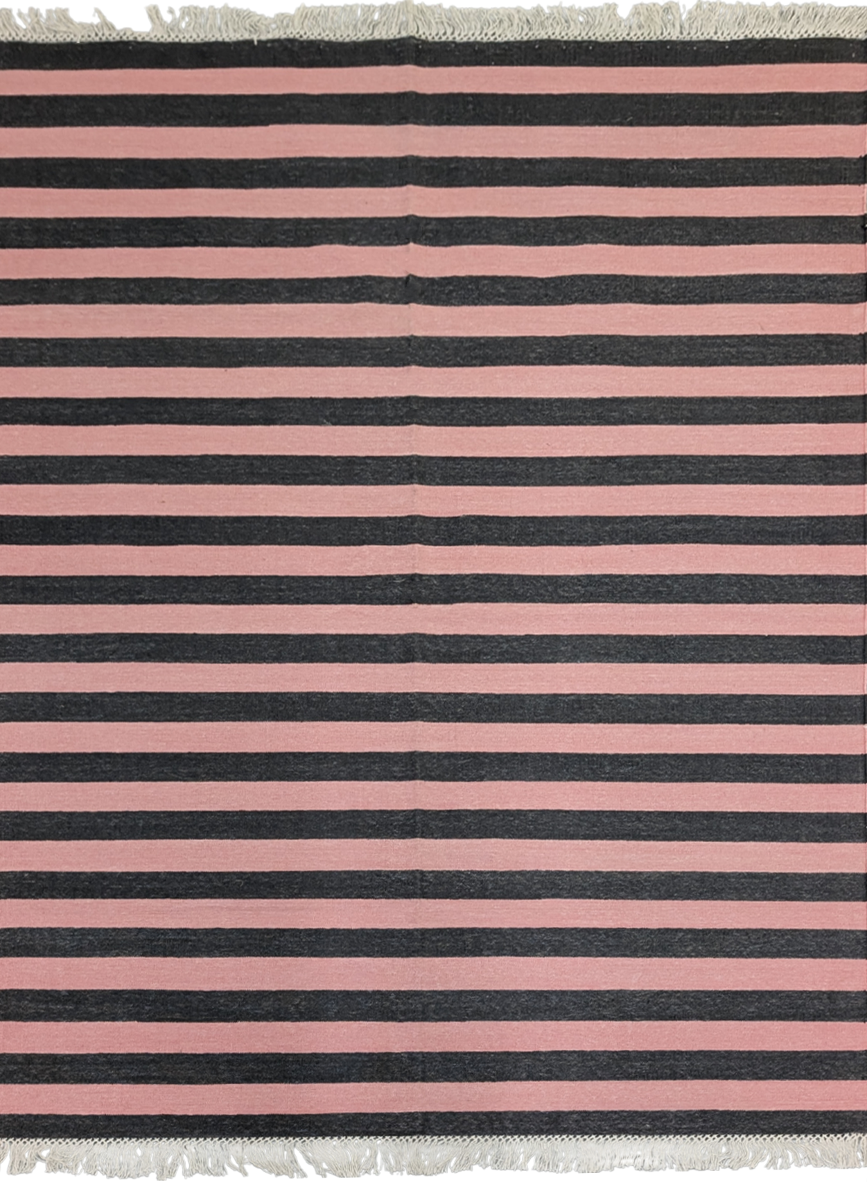 Crimson Tide Striped Cotton Rug cotton rug in red tones