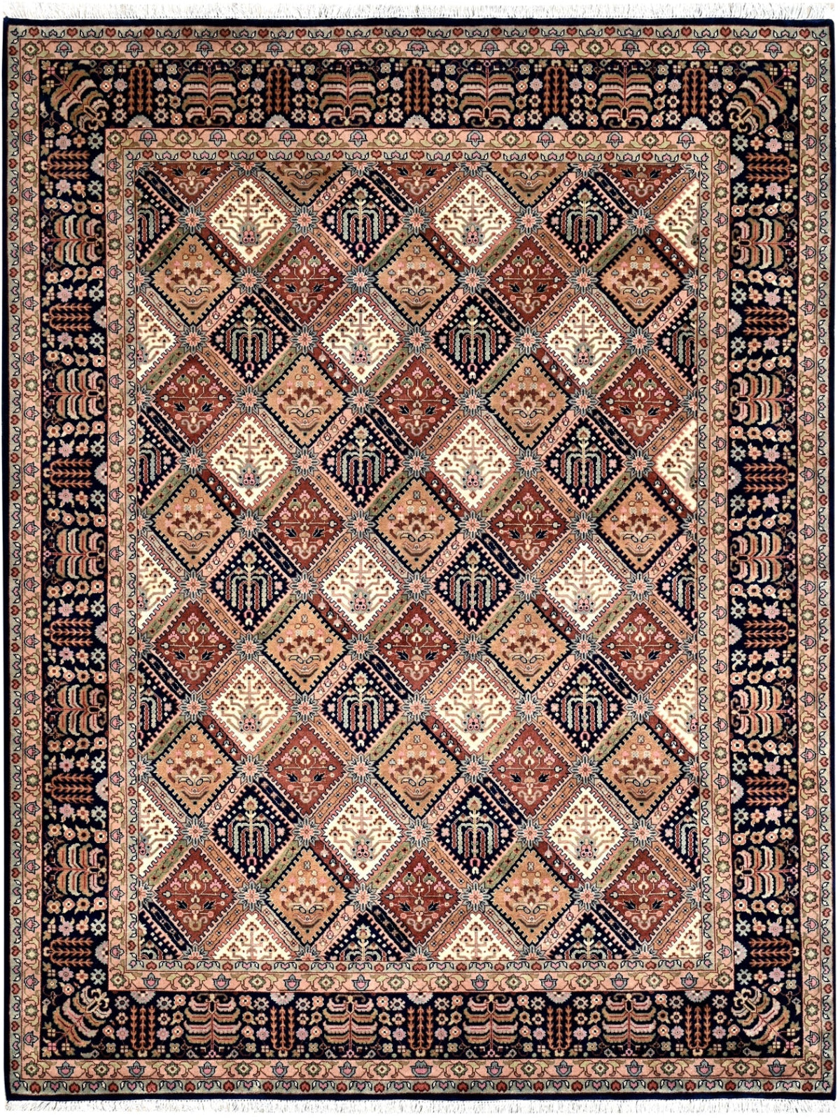 Darbar Anara nz wool rug in multicoloured tones