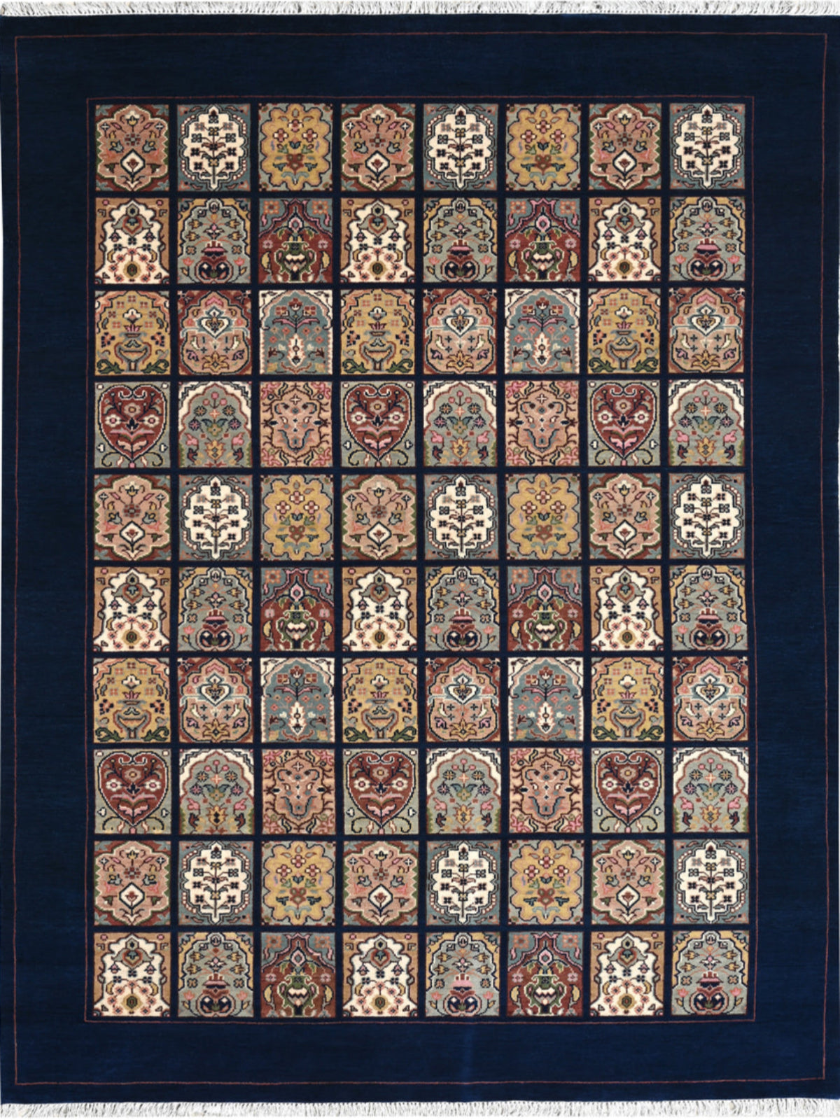 Darbar Azra nz wool rug in blue tones