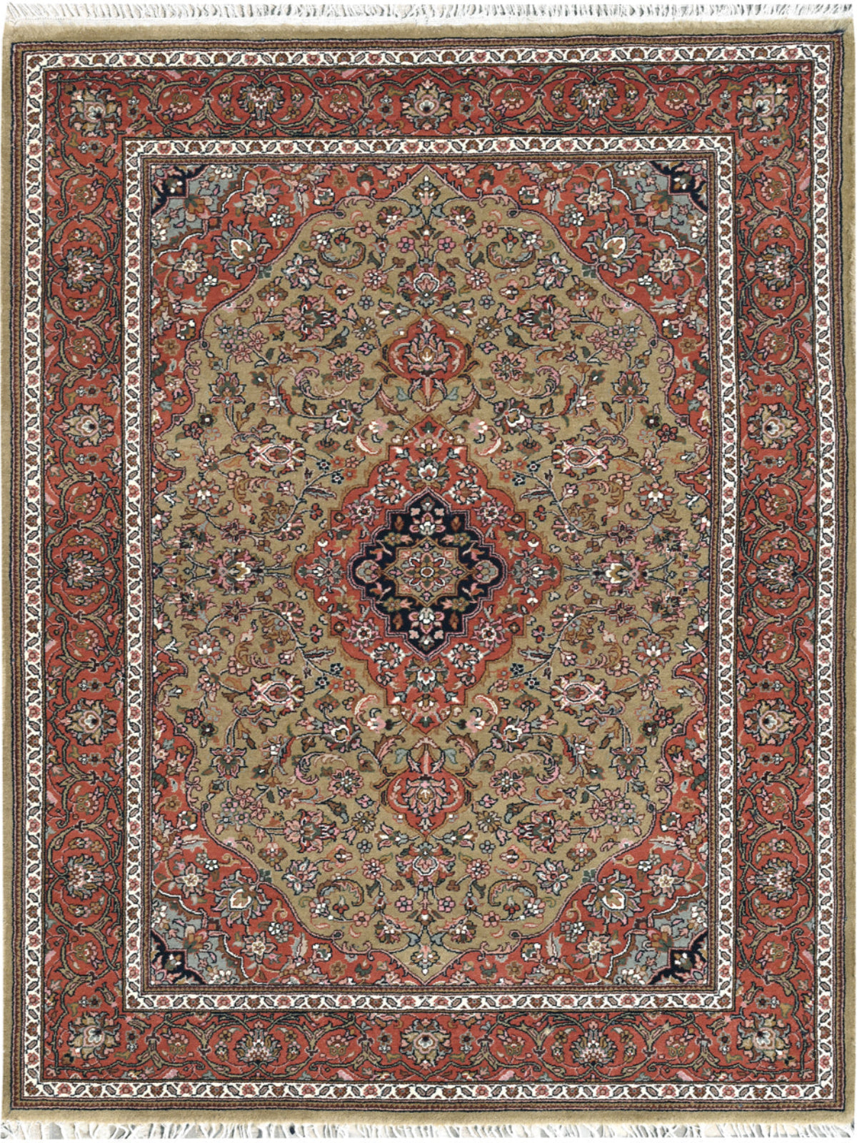 Darbar Hana nz wool rug in multicoloured tones