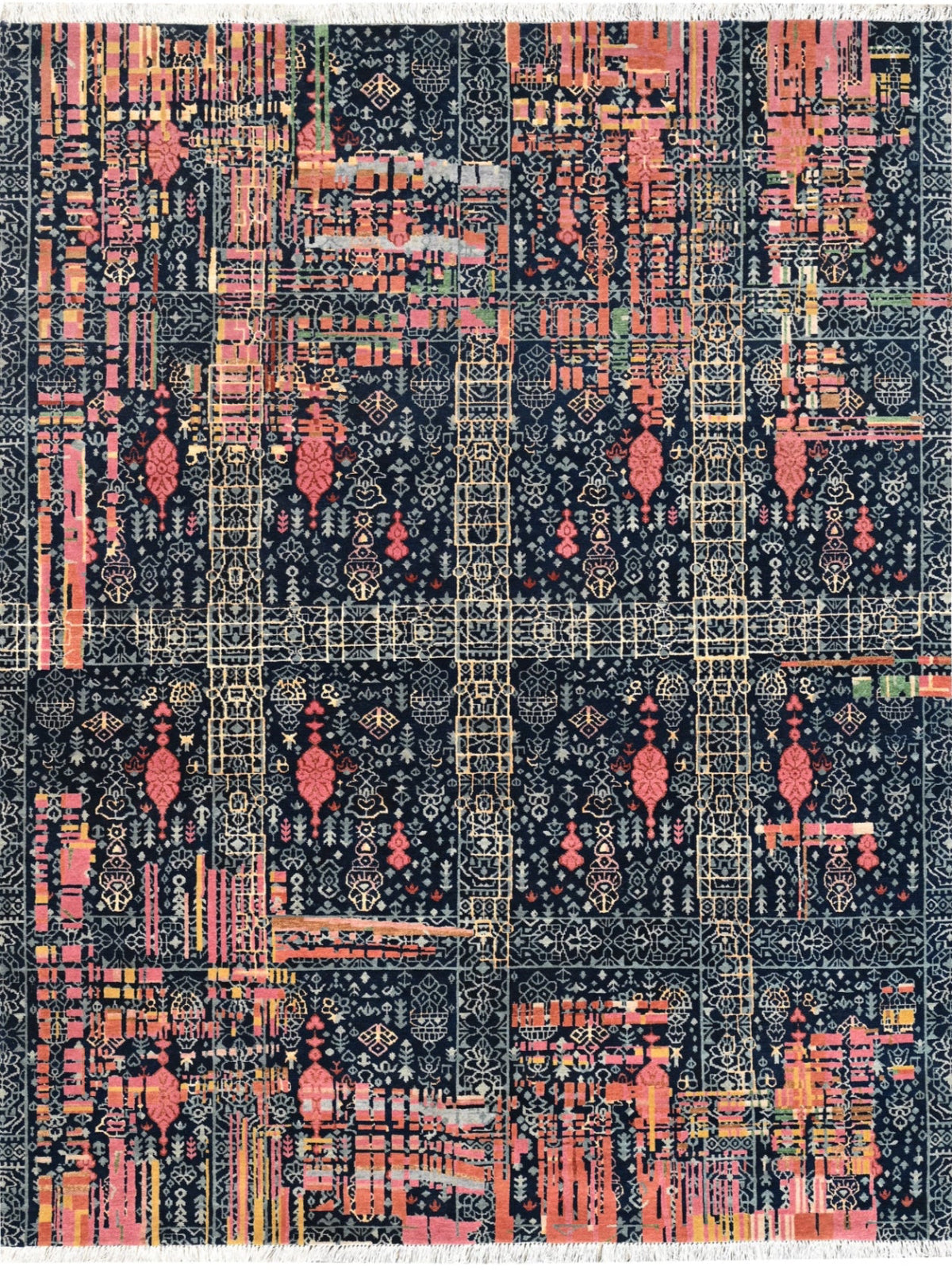 Darbar Isla nz wool rug in blue tones